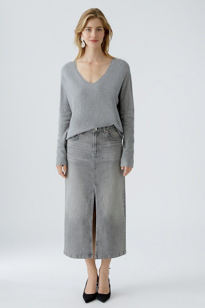 Oui V-Ausschnitt-Pullover V-Kragen Pullover für Damen günstig online kaufen