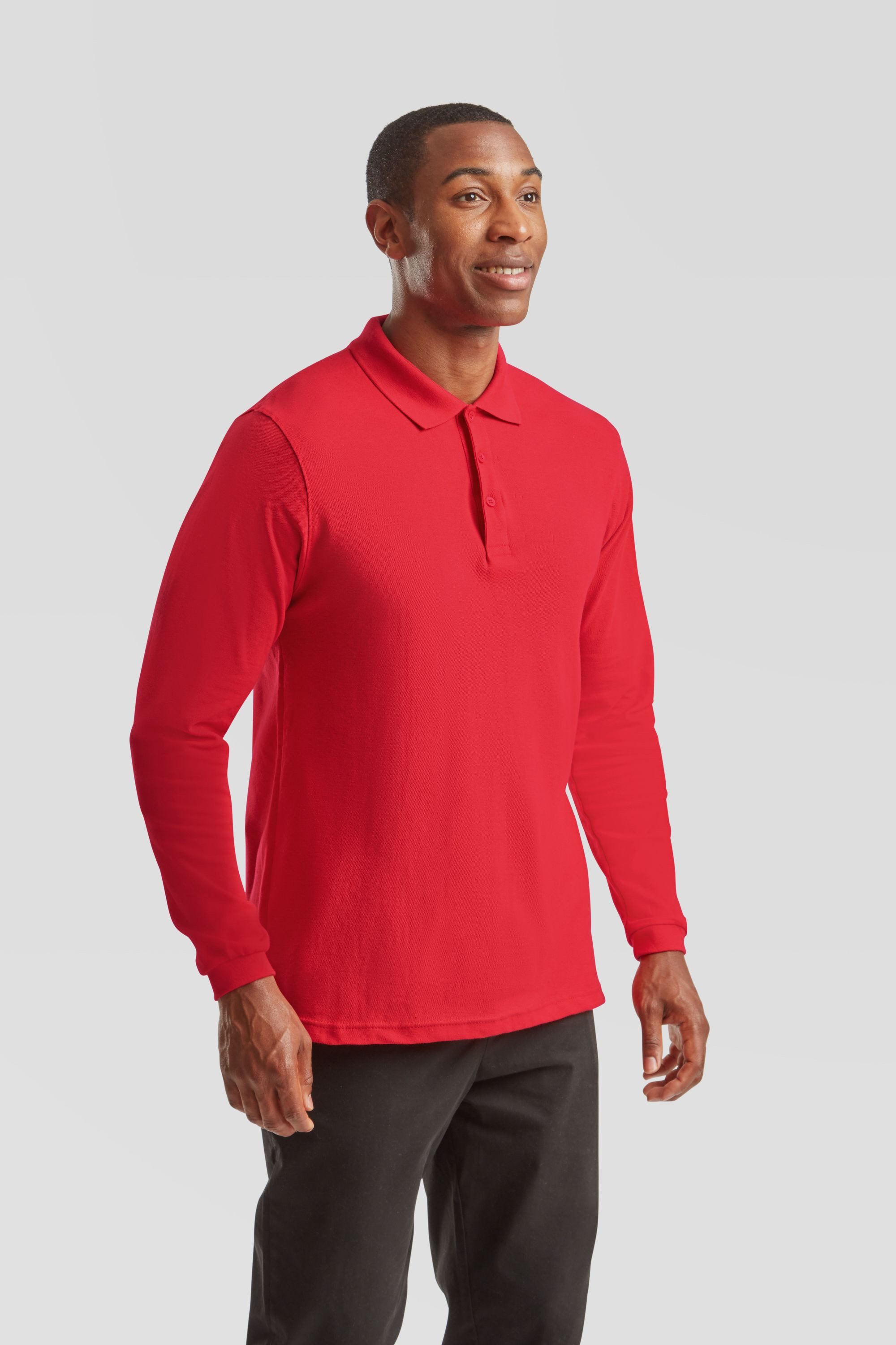 Fruit of the Loom Poloshirt Fruit of the Loom Premium Long Sleeve Polo