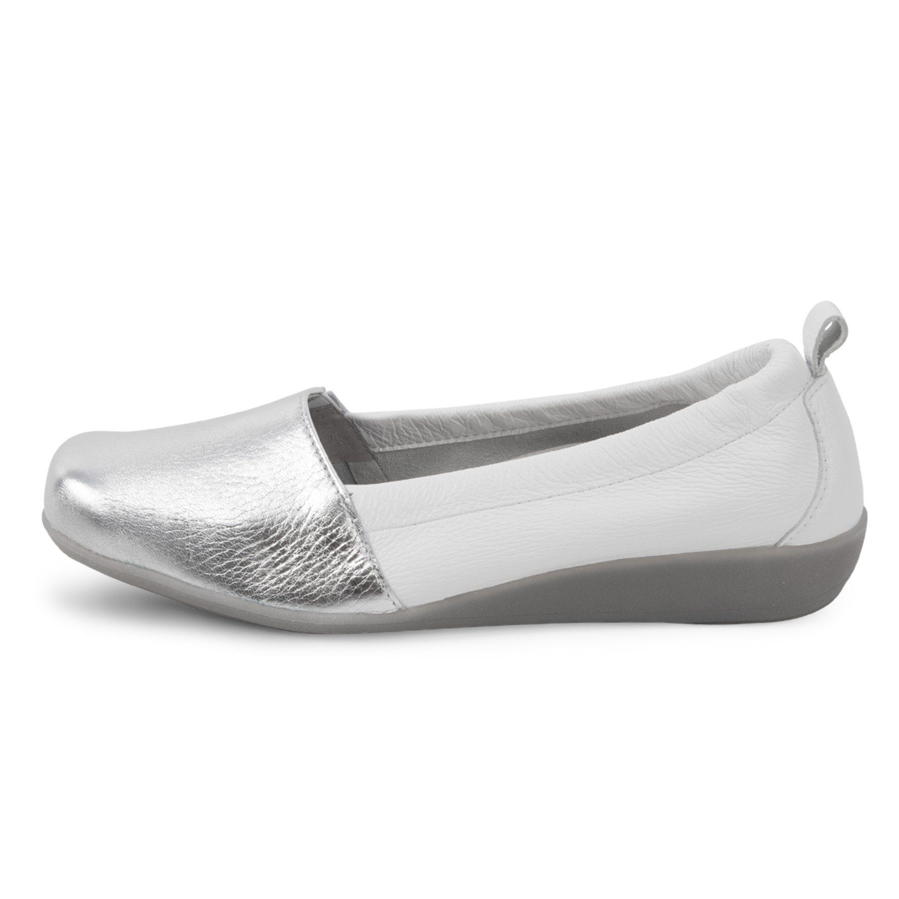 vitaform Damenschuhe silber Mokassin Mokassin Hirschleder