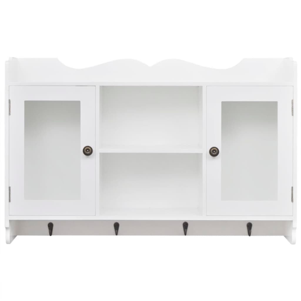 furnicato Vitrine Hängeschrank MDF Weiß (1-St)