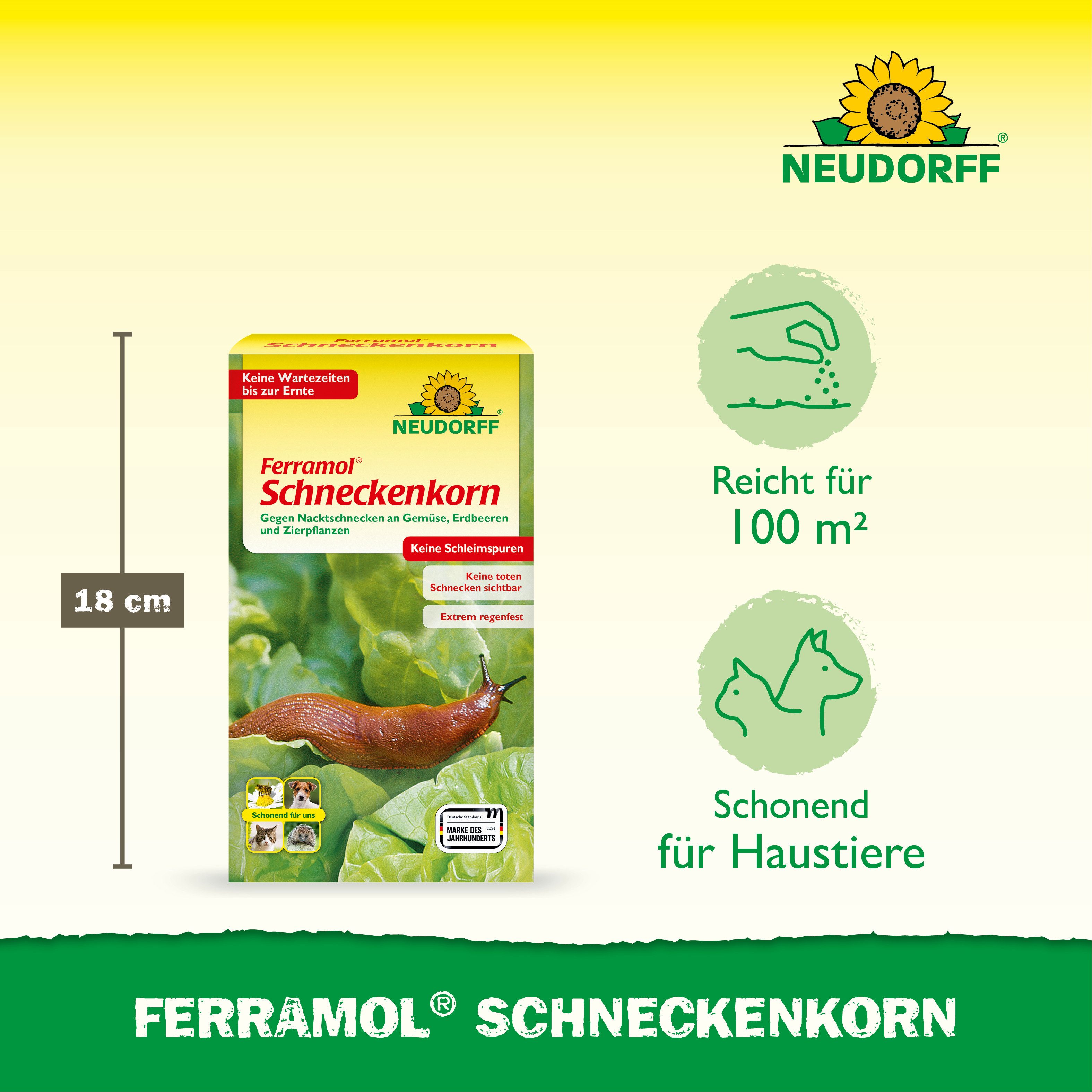 Neudorff Pflanzenstärkungsmittel Ferramol Schneckenkorn regenfest 0,5 kg, Für Gemüse, Obst & Zierpflanzen im Freiland und Gewächshaus, Regenfester Fertigköder g – Bild 3 von 5