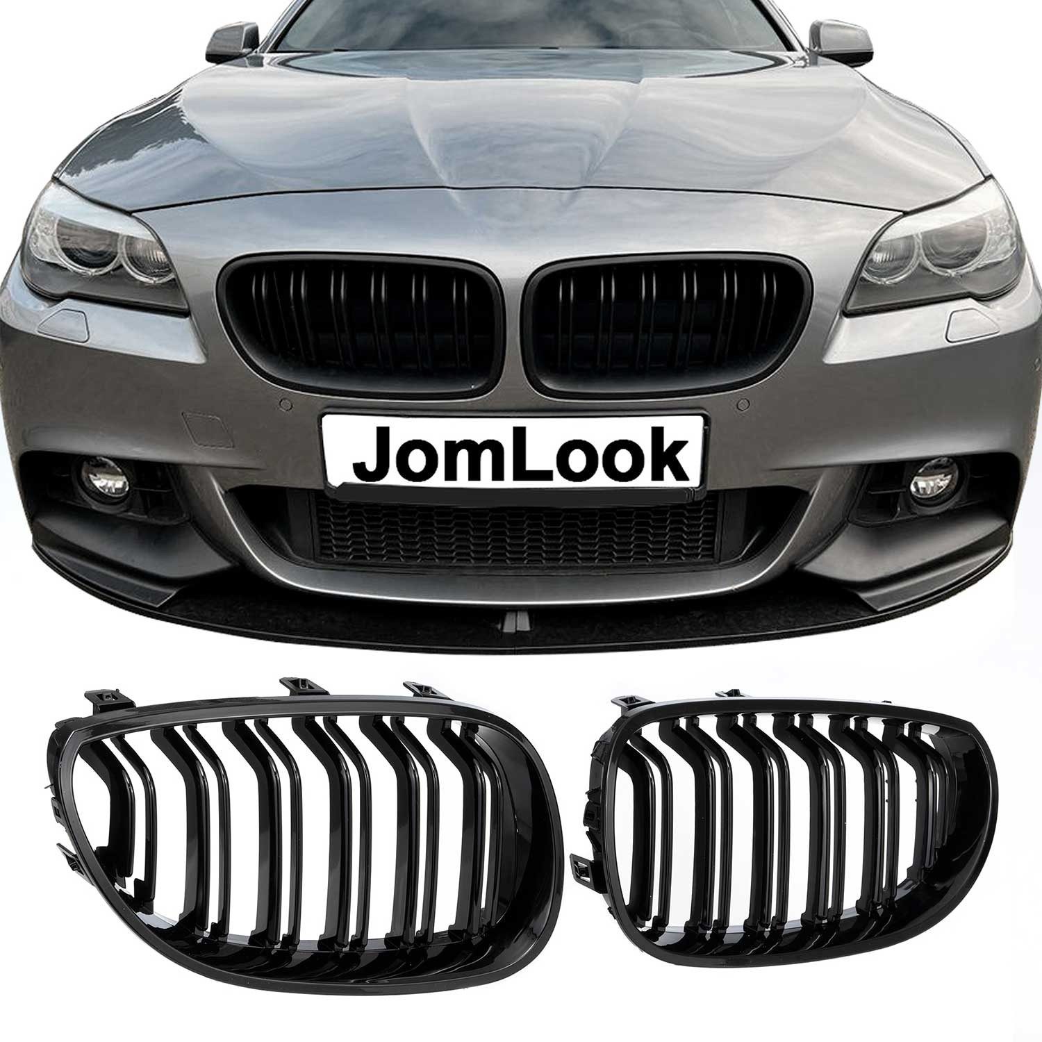 OMAC Frontstoßstange Kühlergrill Kühlergitter für BMW 5er E60 Limo 2003-2010 schwarz 1tlg, 1-St.