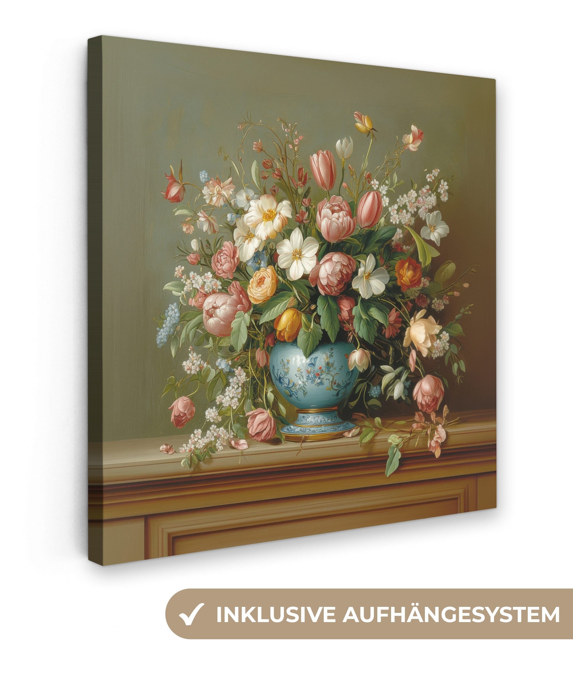 OneMillionCanvasses® Leinwandbild Vase - Pastell - günstig online kaufen