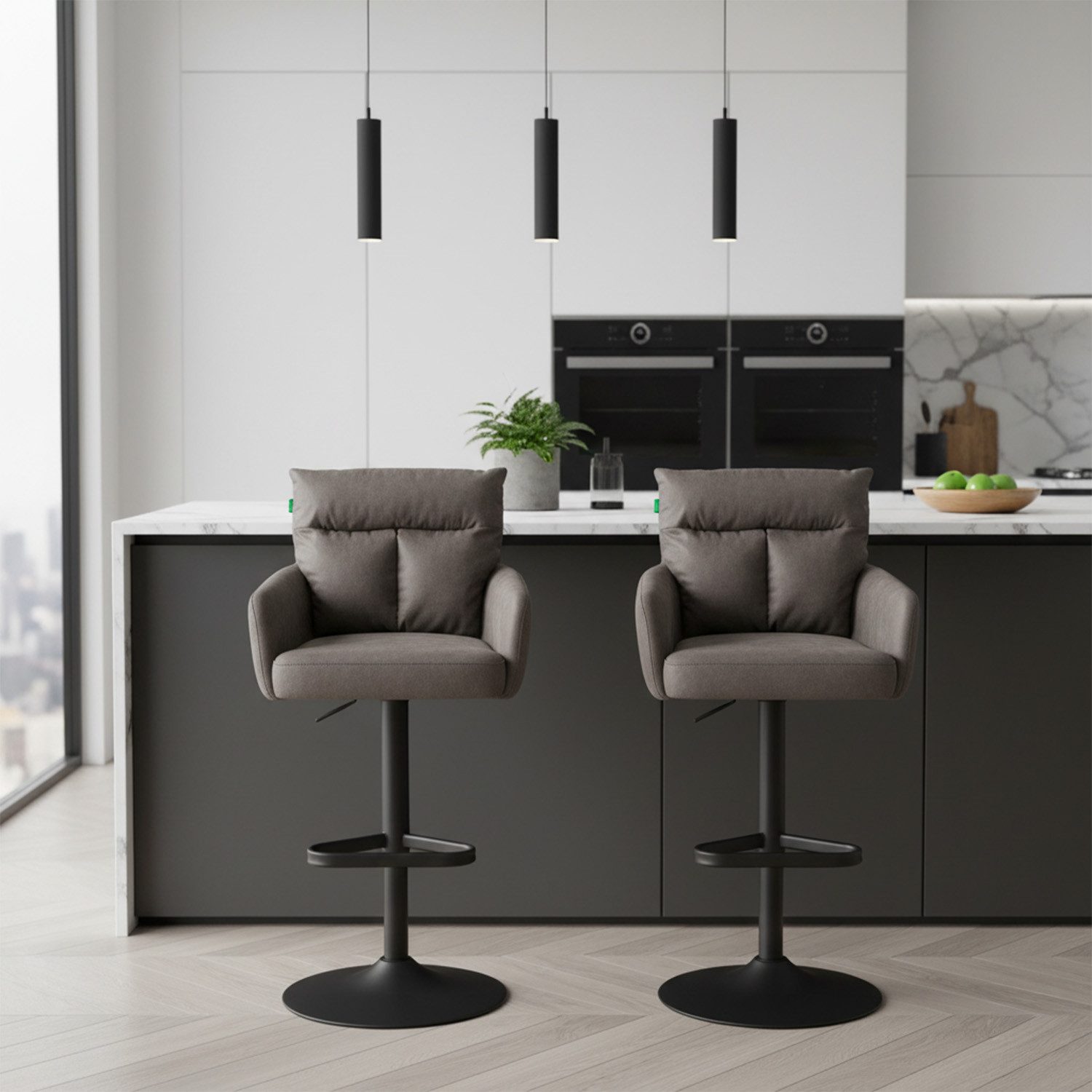 DUBI Möbel Barhocker Leo 2er-Set, Chrom, günstig online kaufen