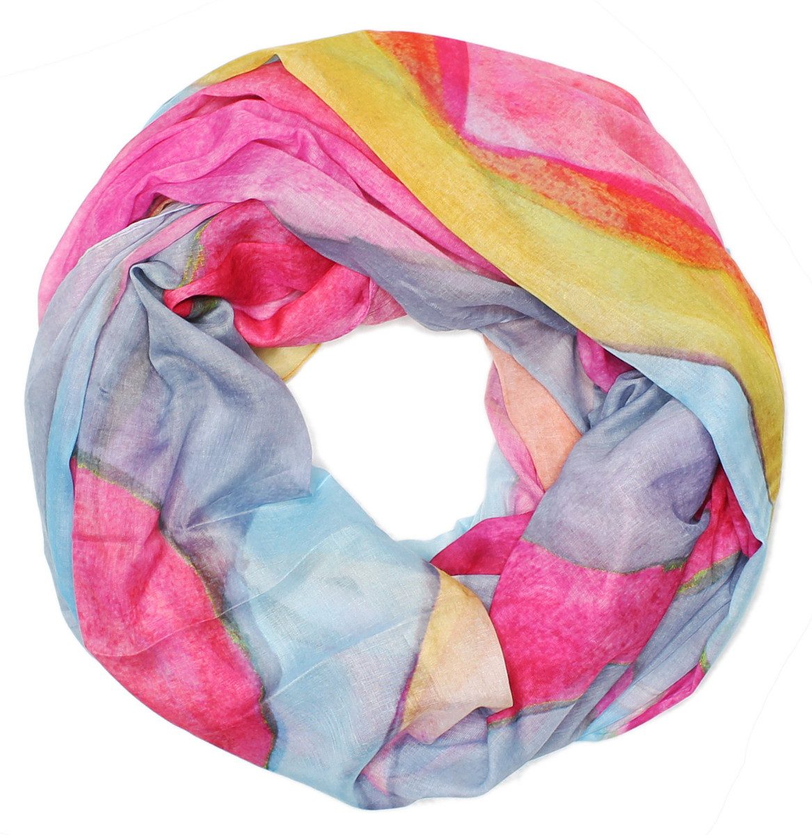 Loop Damen Loopschal mit Farbverlauf – Leichter Sommer Schlauchschal