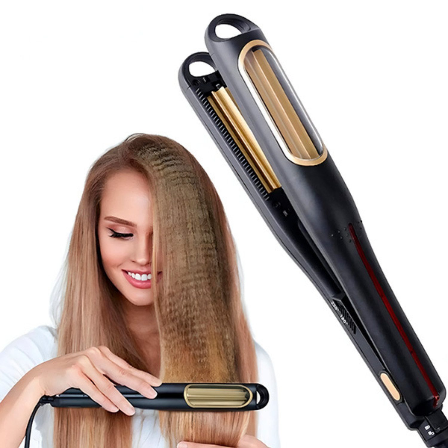Dilara Welleneisen Original Crimping Wave Kreppeisen für Haare - Haarglätter für Locken Keramikbeschichtung, Salon-Volumen in Minuten – perfekte Wellen ohne großen Aufwand