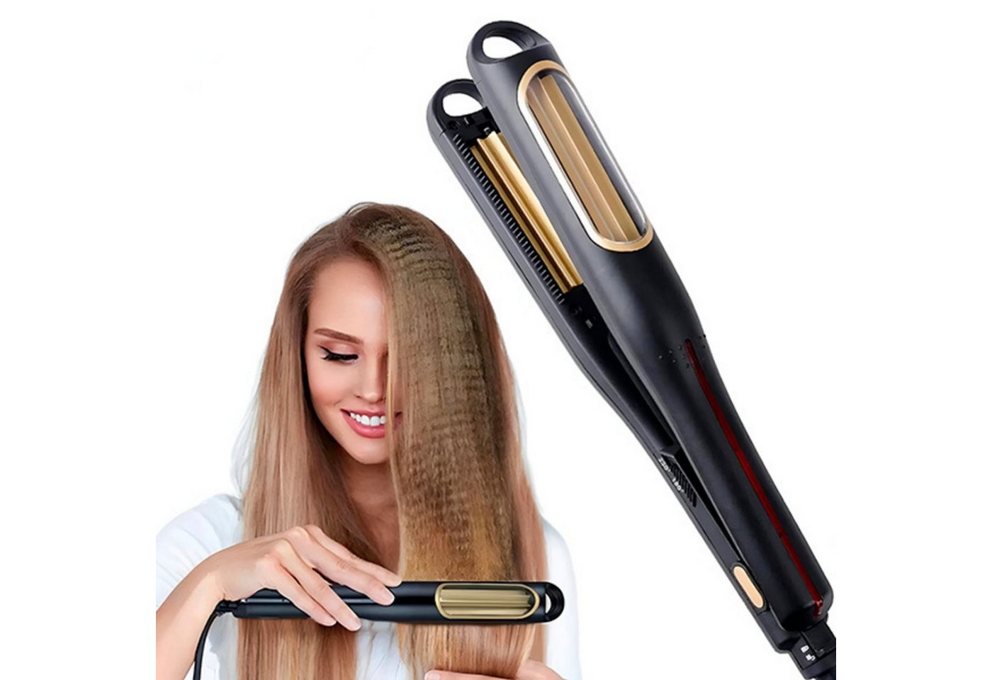Dilara Welleneisen Original Crimping Wave Kreppeisen für Haare - Haarglätter für Locken Keramikbeschichtung, Salon-Volumen in Minuten – perfekte Wellen ohne großen Aufwand
