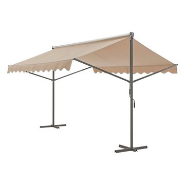 pro.tec Standmarkise Selenizza freistehende Markise 300x300x260cm Sandfarben