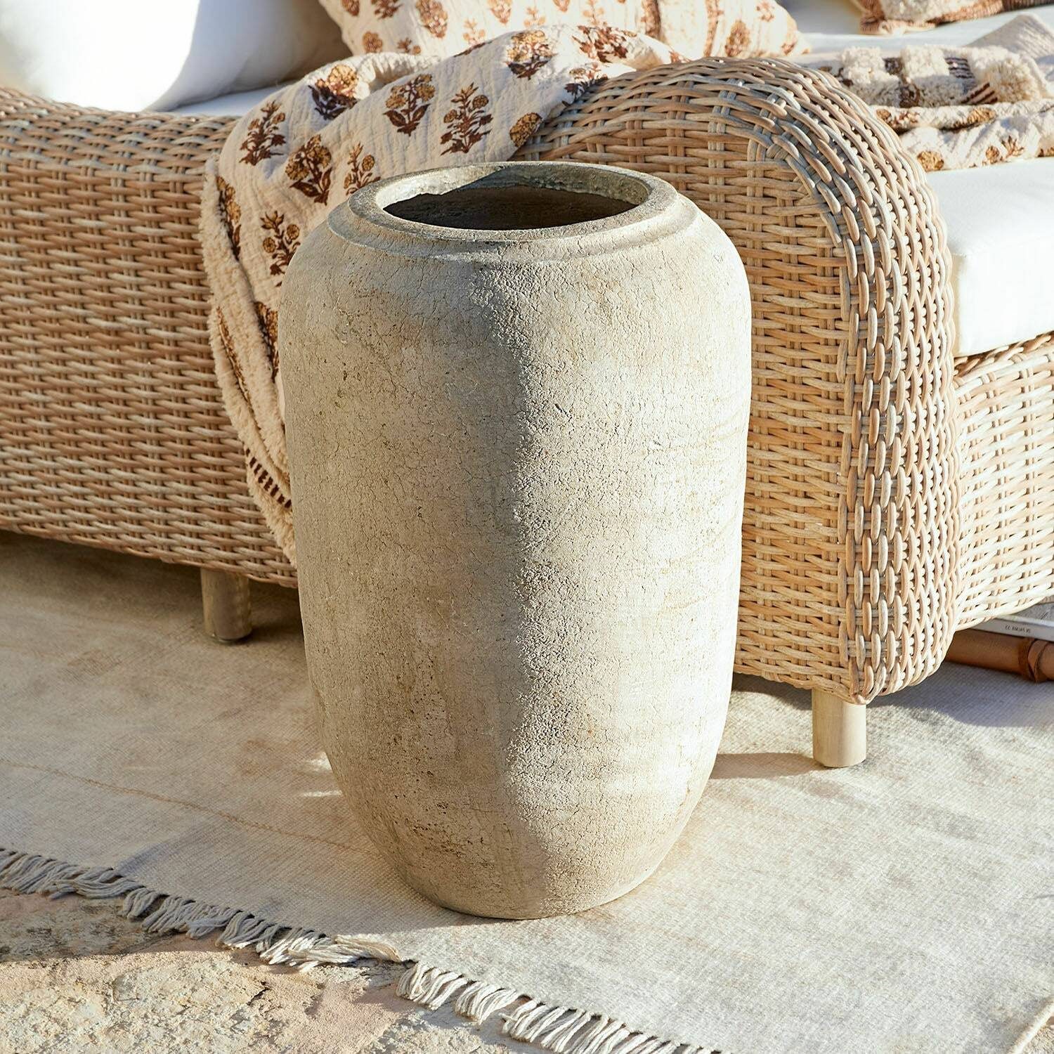 Mirabeau Übertopf Bodenvase Xerette antikbeige