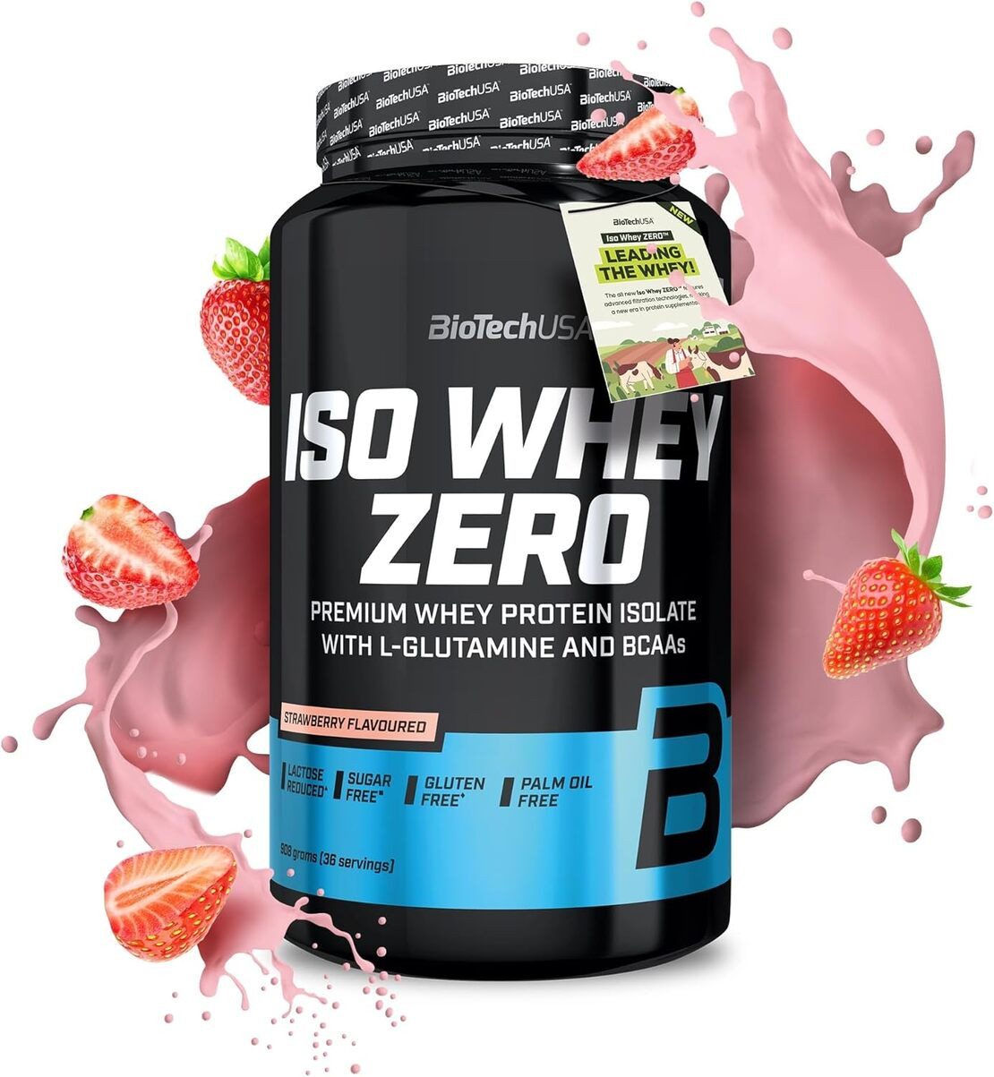 Biotech USA BioTech Iso Whey Zero 908g - Erdbeere Pulver