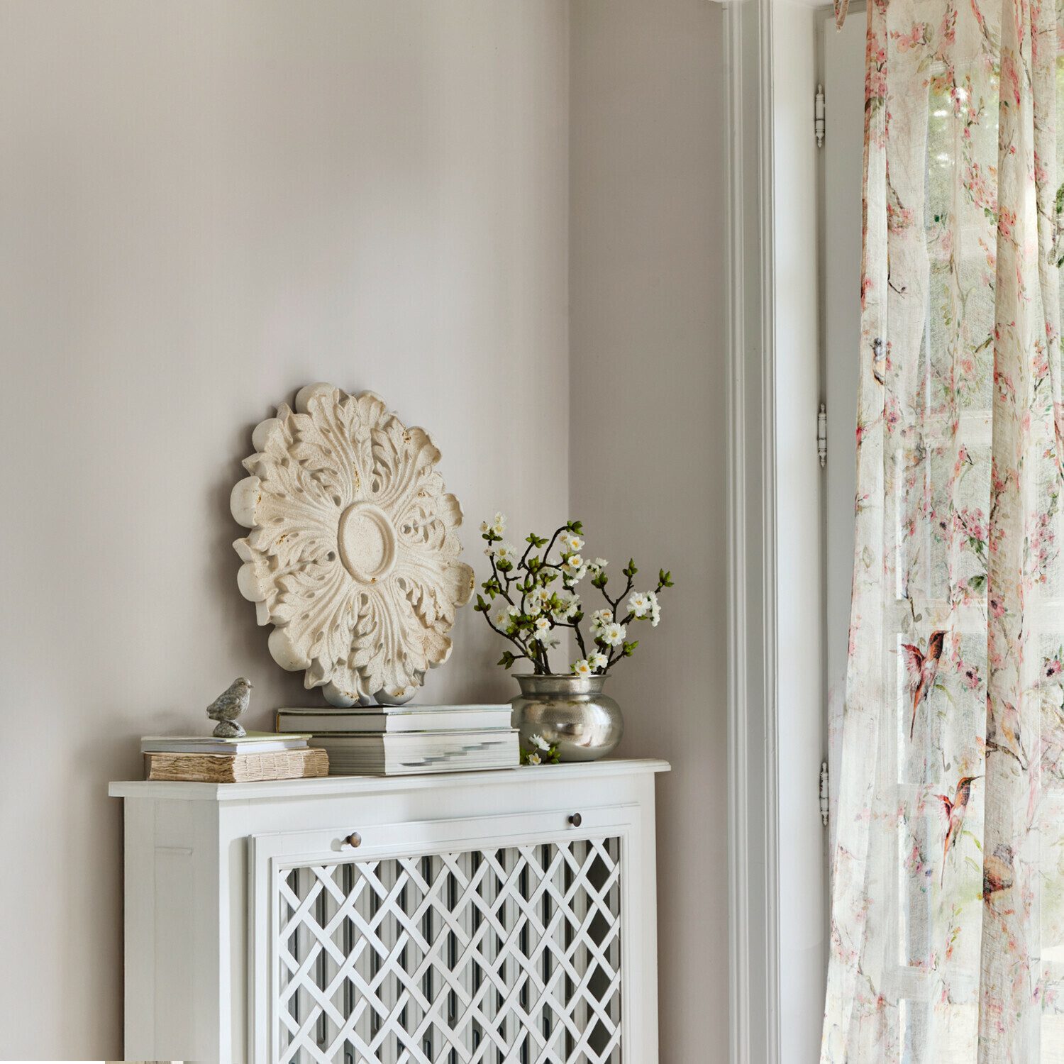 Mirabeau Wanddekoobjekt Wandornament Rosavelle antikcreme