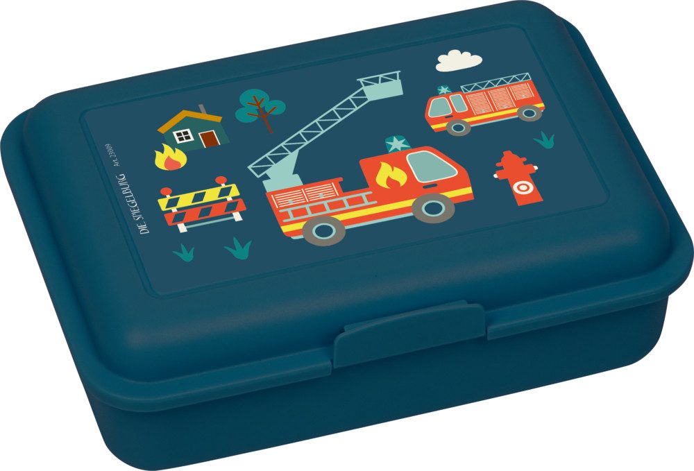 COPPENRATH DIE SPIEGELBURG Lunchbox Kl. Butterbrotdose Feuerwehr - Wenn ich mal groß bin, Kunststoff, (Set, 2-tlg., 1), mit stufenlos verstellbarer Trennwand