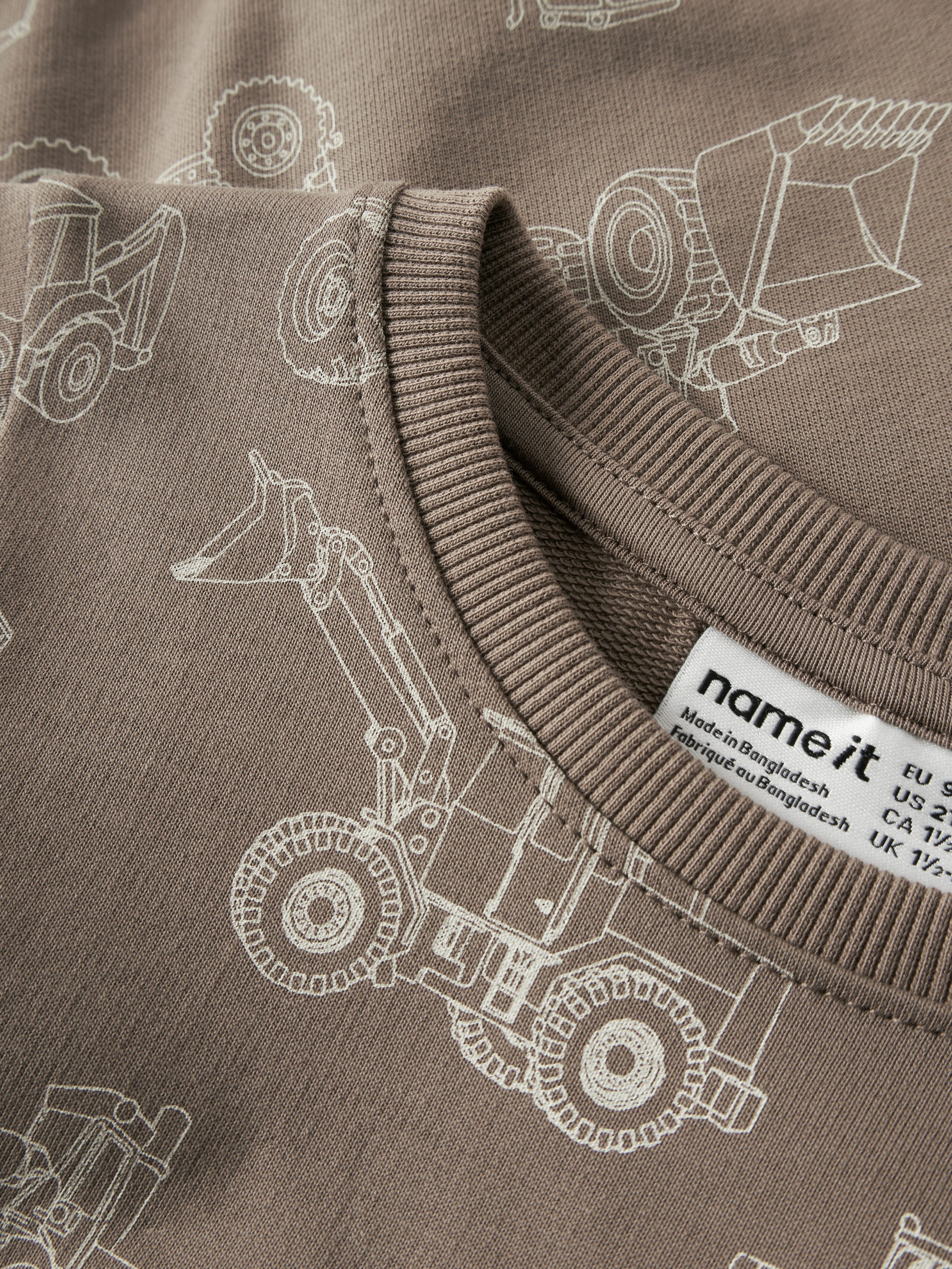 Name It Sweatshirt NMMVARON für Jungen mit Alloverprint und Rippbündchen bedruckt, casual, regular fit, Baumwolle, Rundhals