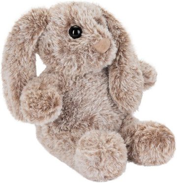 BRUBAKER Kuscheltier Hase mit Schlappohren Stofftier - Kleiner Plüschhase 18 cm (1-St), kleiner Schlappohrhase Plüschtier für Kinder - Kuschelhase - Kuscheltier Kaninchen Grau Braun