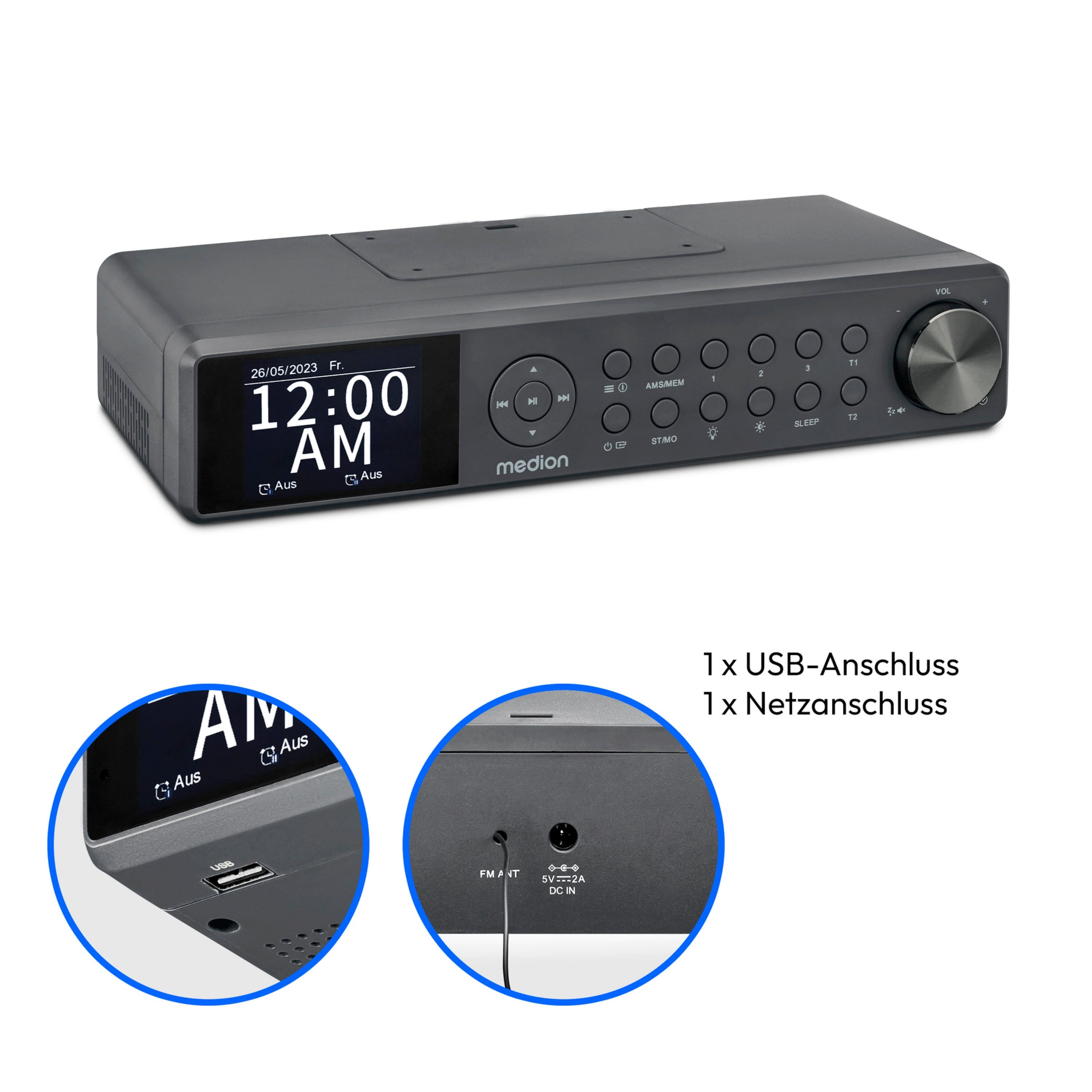 Medion® Radio (AM/FM, MW/UKW, DAB+, 3 W, P66750) – Bild 5 von 5
