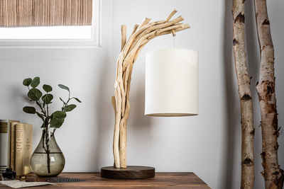 riess-ambiente Tischleuchte »WILD NATURE 60cm beige / natur, schwarz«, Massivholz · Maritim · mit Lampenschirm · Wohnzimmer · Handarbeit