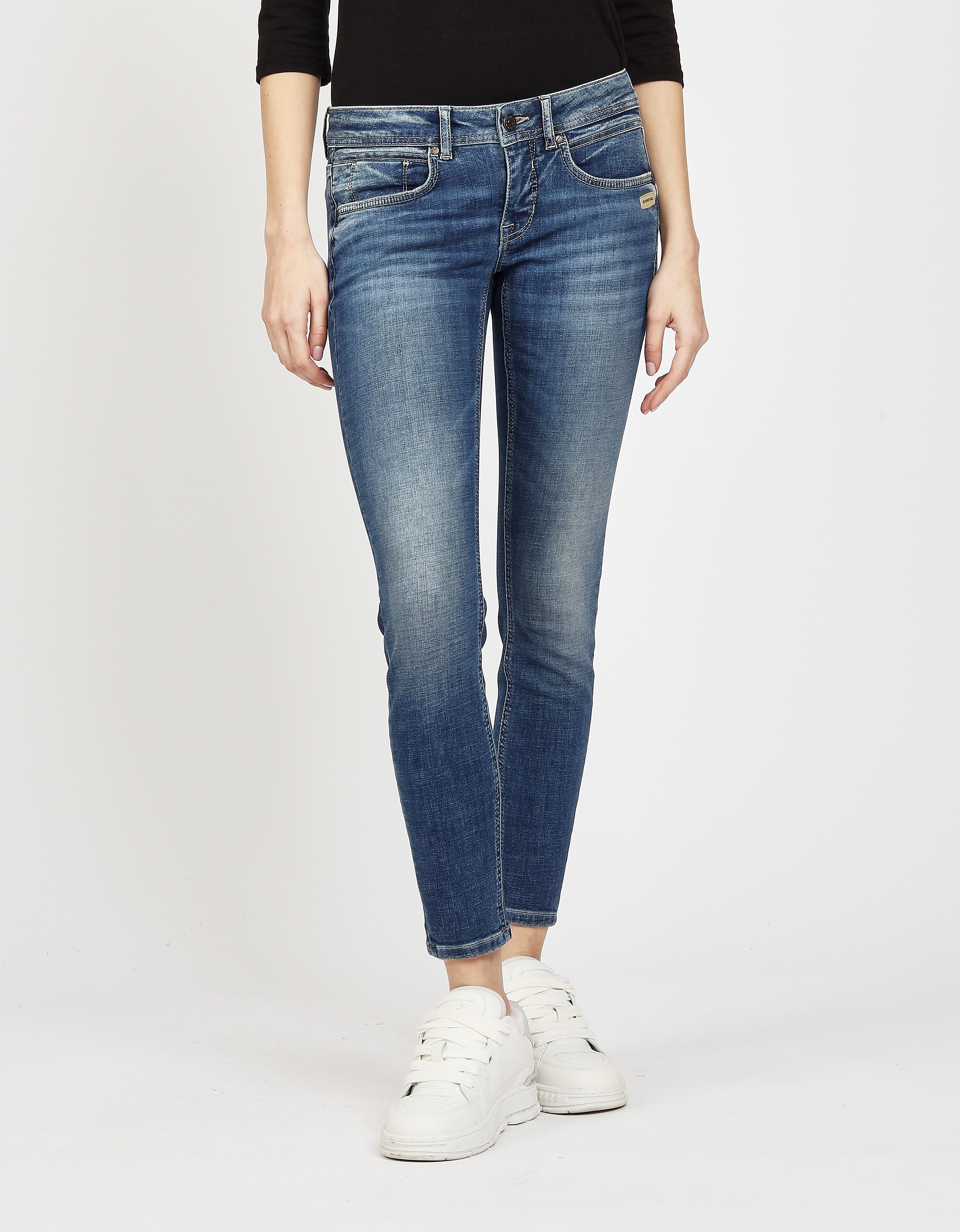 GANG Skinny-fit-Jeans 94FAITH CROPPED mit verkürzter Длина ноги