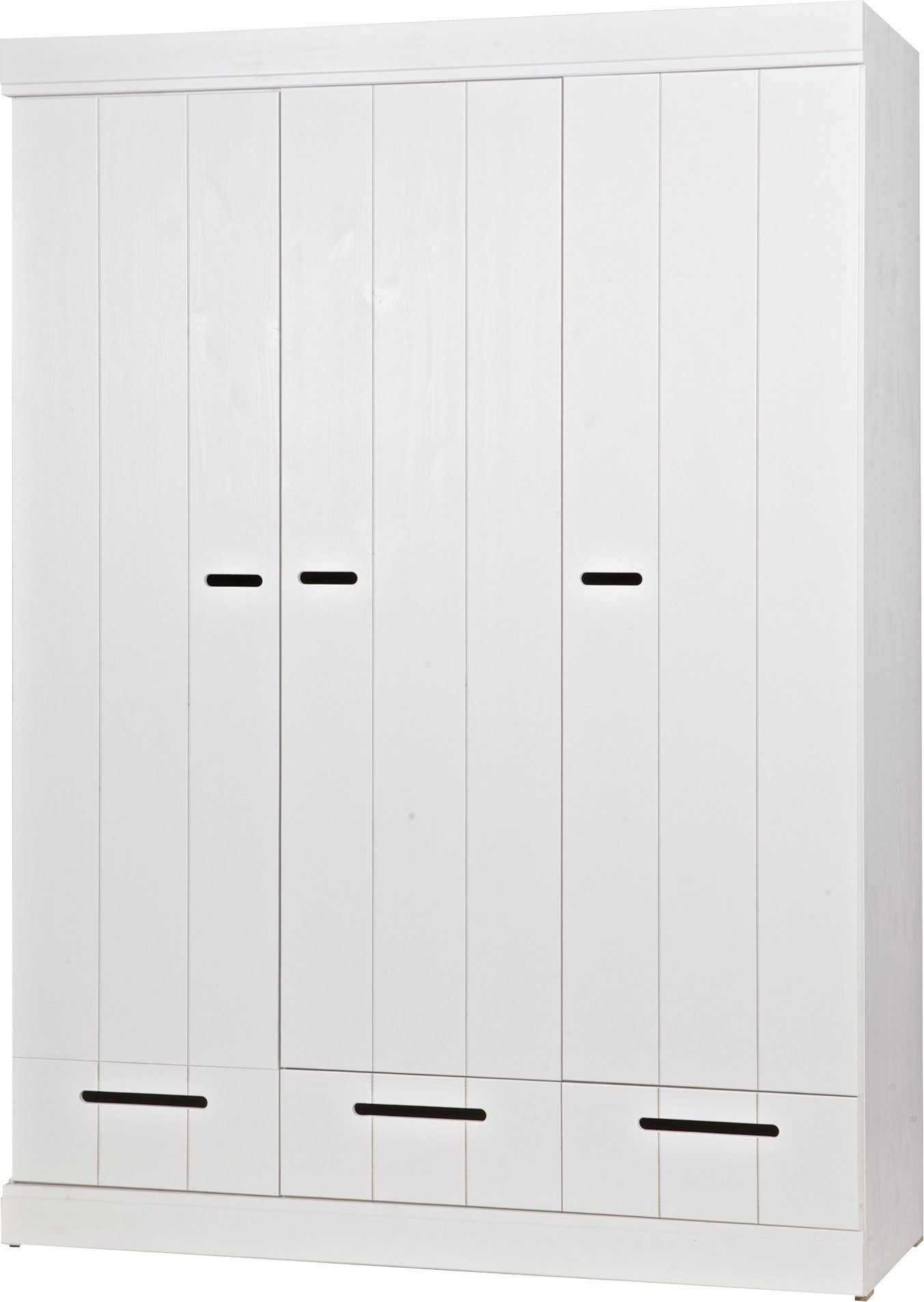 WOOOD Kleiderschrank Connect Garderobenschrank, Mehrzweckschrank mit Schubkästen mit Kleiderstange, Breite 94 cm x Höhe 195 cm