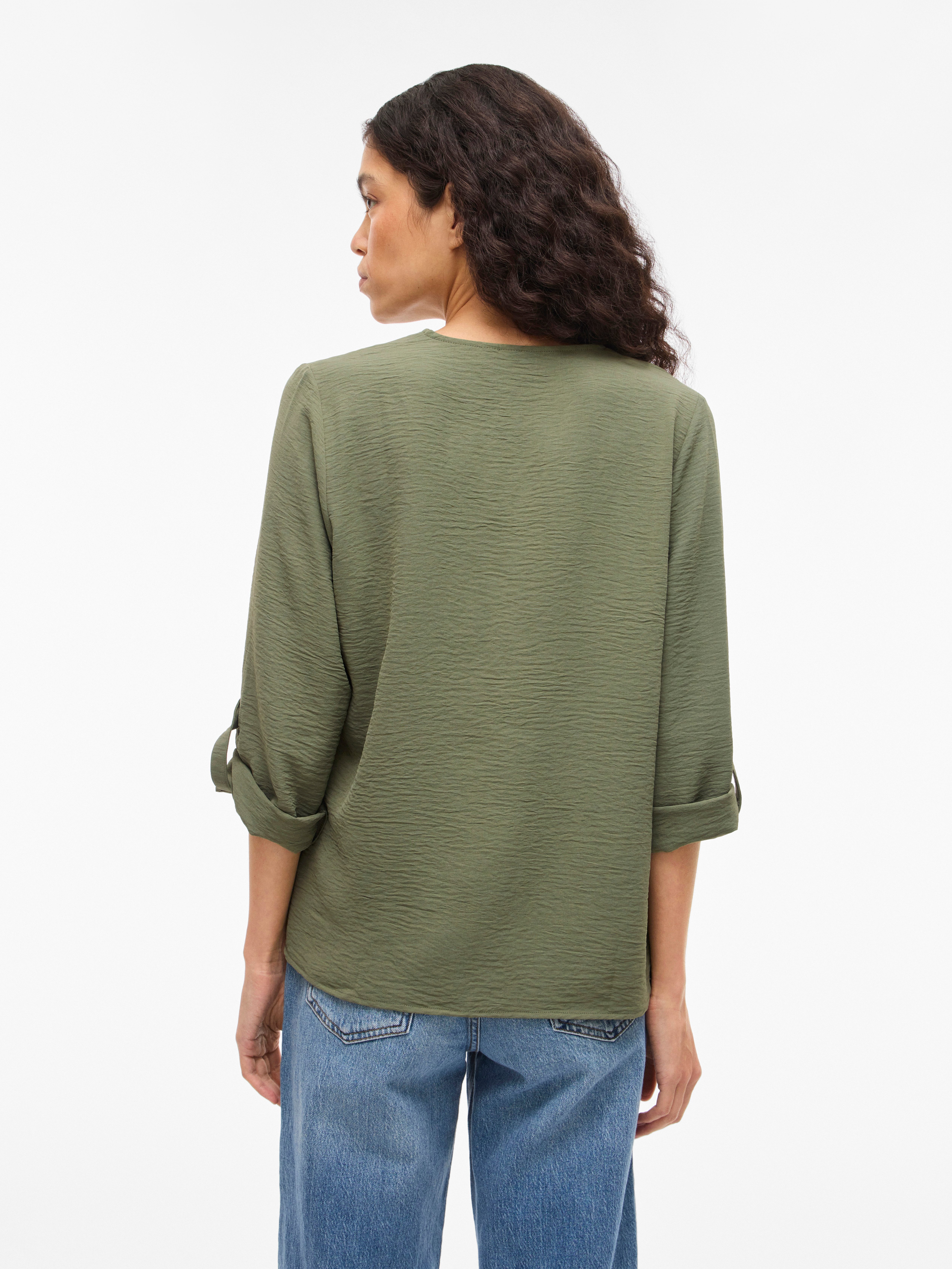 Vila Blusenshirt VIJOSA 3/4 V-NECK TOP - NOOS