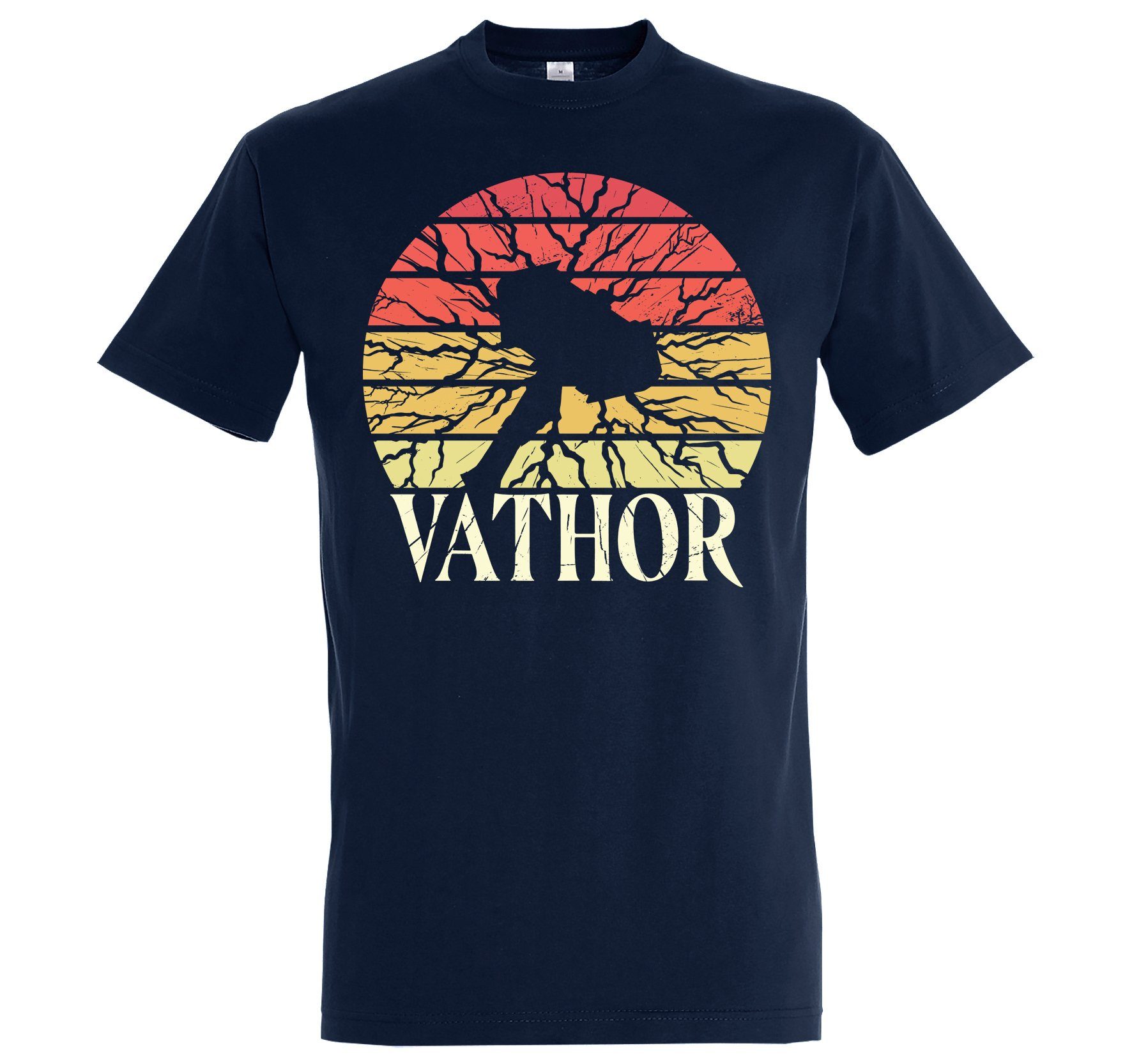 Youth Designz T-Shirt Vathor Herren T-Shirt mit Trendigem Frontdruck Navy