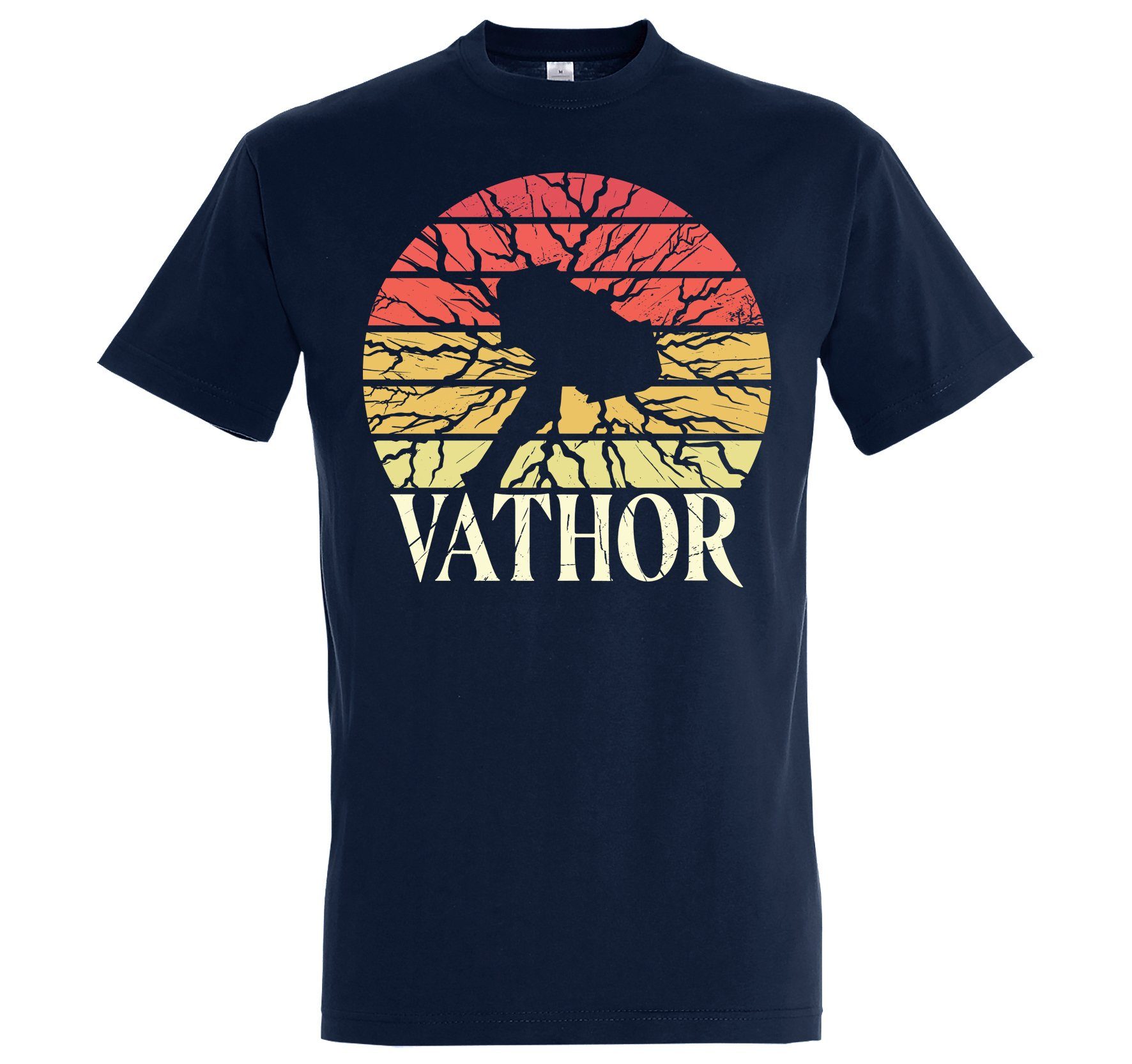 Vathor Frontdruck Trendigem Herren Navy Youth mit T-Shirt Designz T-Shirt