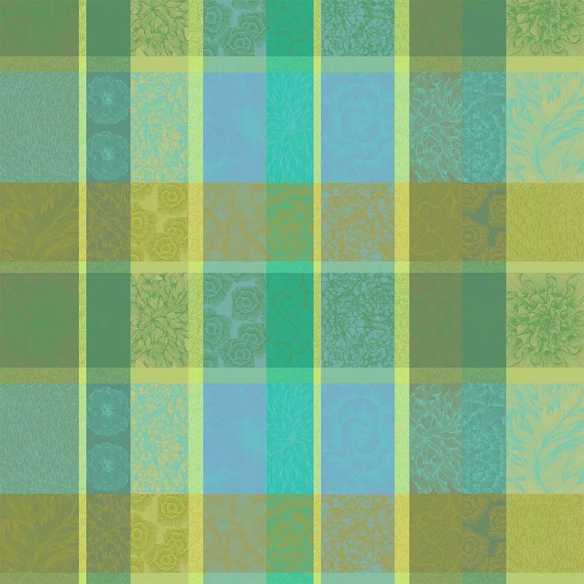 Garnier Thiebaut Tischdecke Mille Petales Chlorophylle - Baumwolle