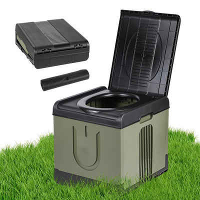 Randaco Campingtoilette Reisetoilette 70L Faltbar Tragbar Grün Trenntoilette, Outdoor Garten, (Set, Mit Deckel und biologisch abbaubarem Abfallbeutel), Langlebig, Faltbar, Tragbar, Vielseitig verwendbar