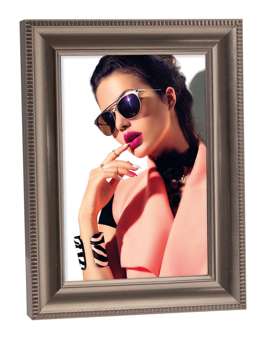 IDEAL TREND Bilderrahmen Majestic Kunststoff Bilderrahmen 10x15 bis 20x30 Silber Bronze Foto Ra