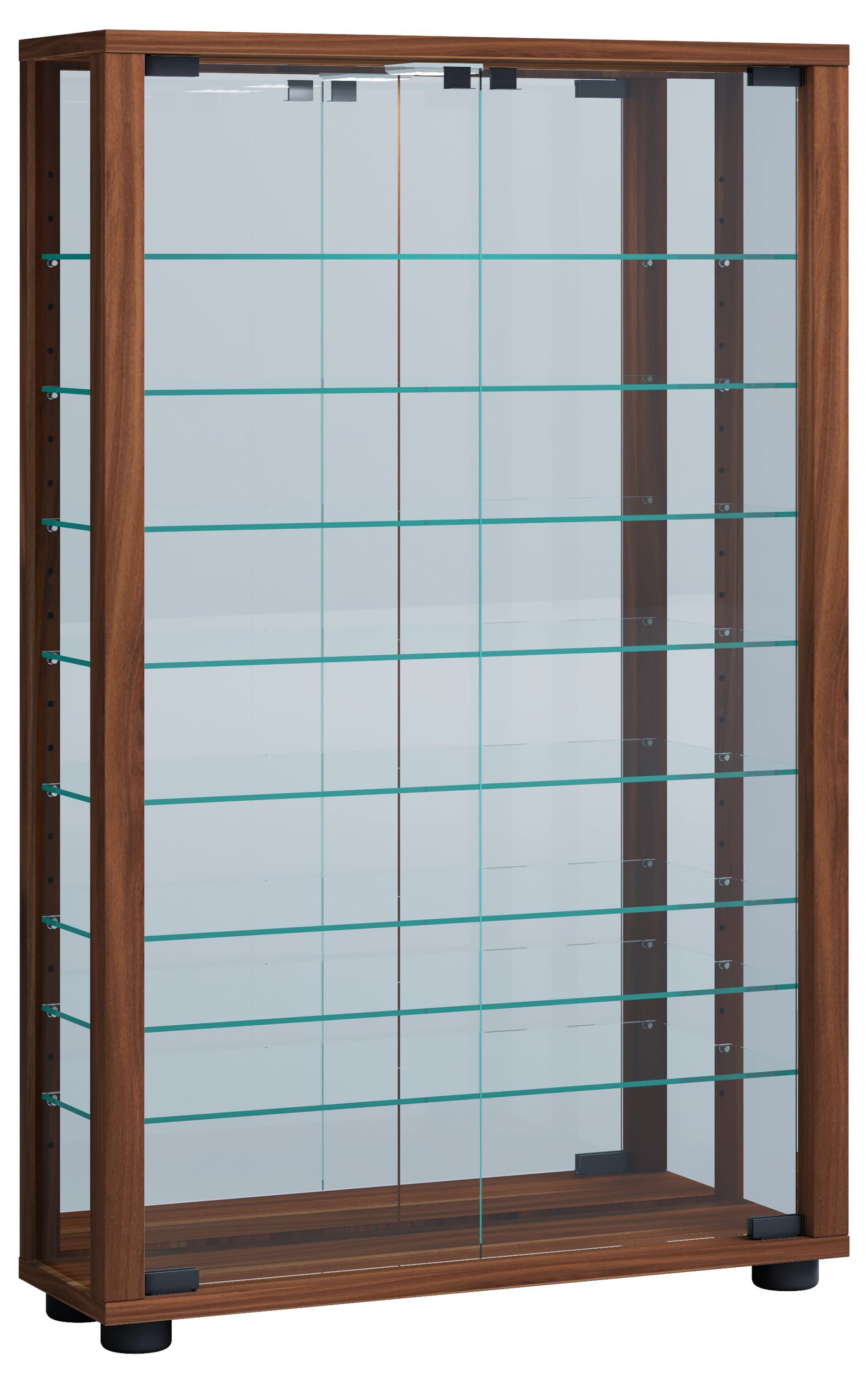 VCM Hängevitrine Wandvitrine Vitrosa mit Glastüren, Glasböden und Glasvitrine hängend, Modern und platzsparend, Glasschrank