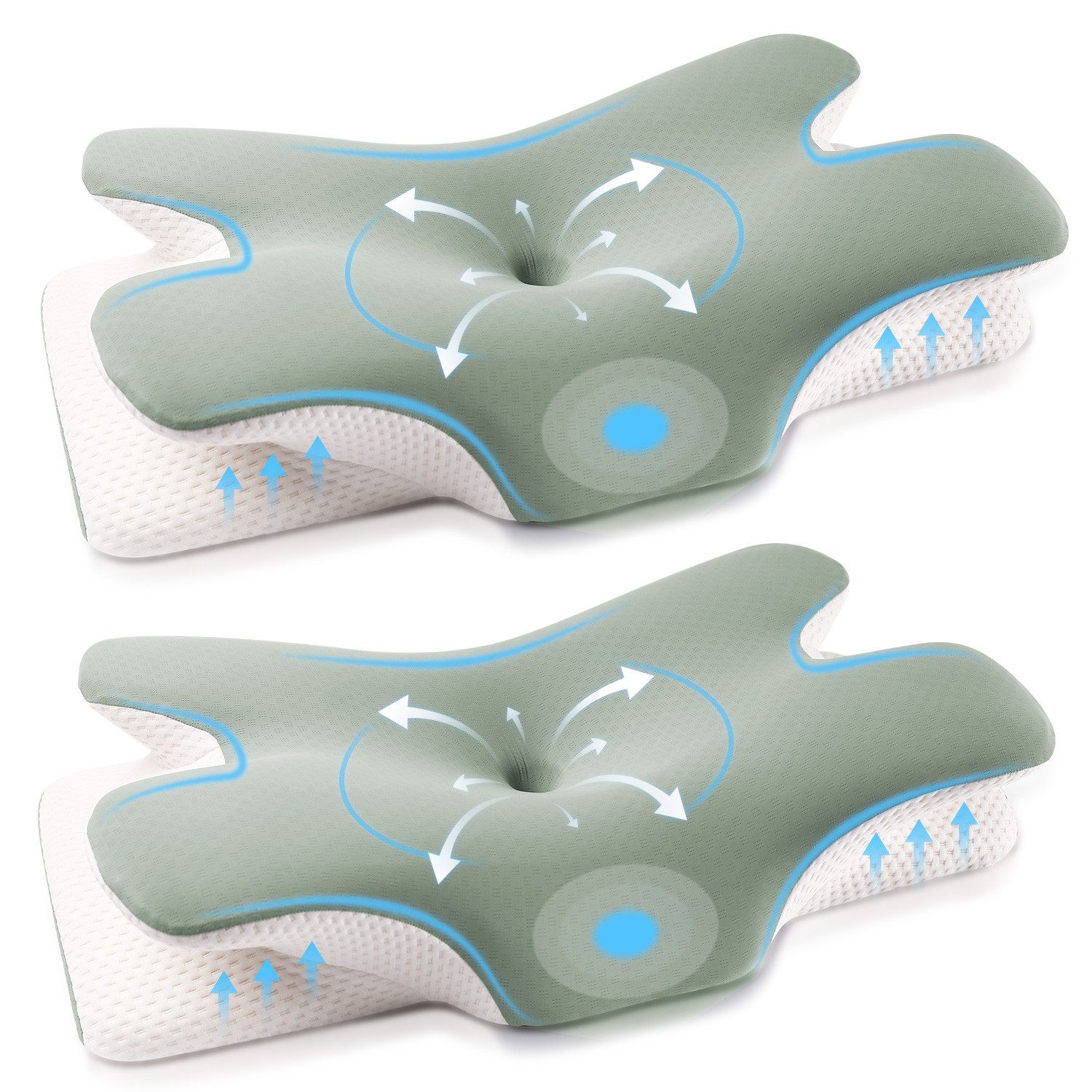 Simloveve Kopfkissen Nackenstützkissen,Schlafkissen,Nackenkissen,Seitenschläferkissen, Füllung: Kopfkissen aus Memory Foam, Bezug: kühlendes Kopfkissen, atmungsaktiv und weich, Kissen für Seiten Rücken & Bauchschläfer, OEKO-TEX® & CertiPUR-US Zertifiziert, Anti-Schnarch Ergonomisches Nackenstützkissen orthopädisches Kissen