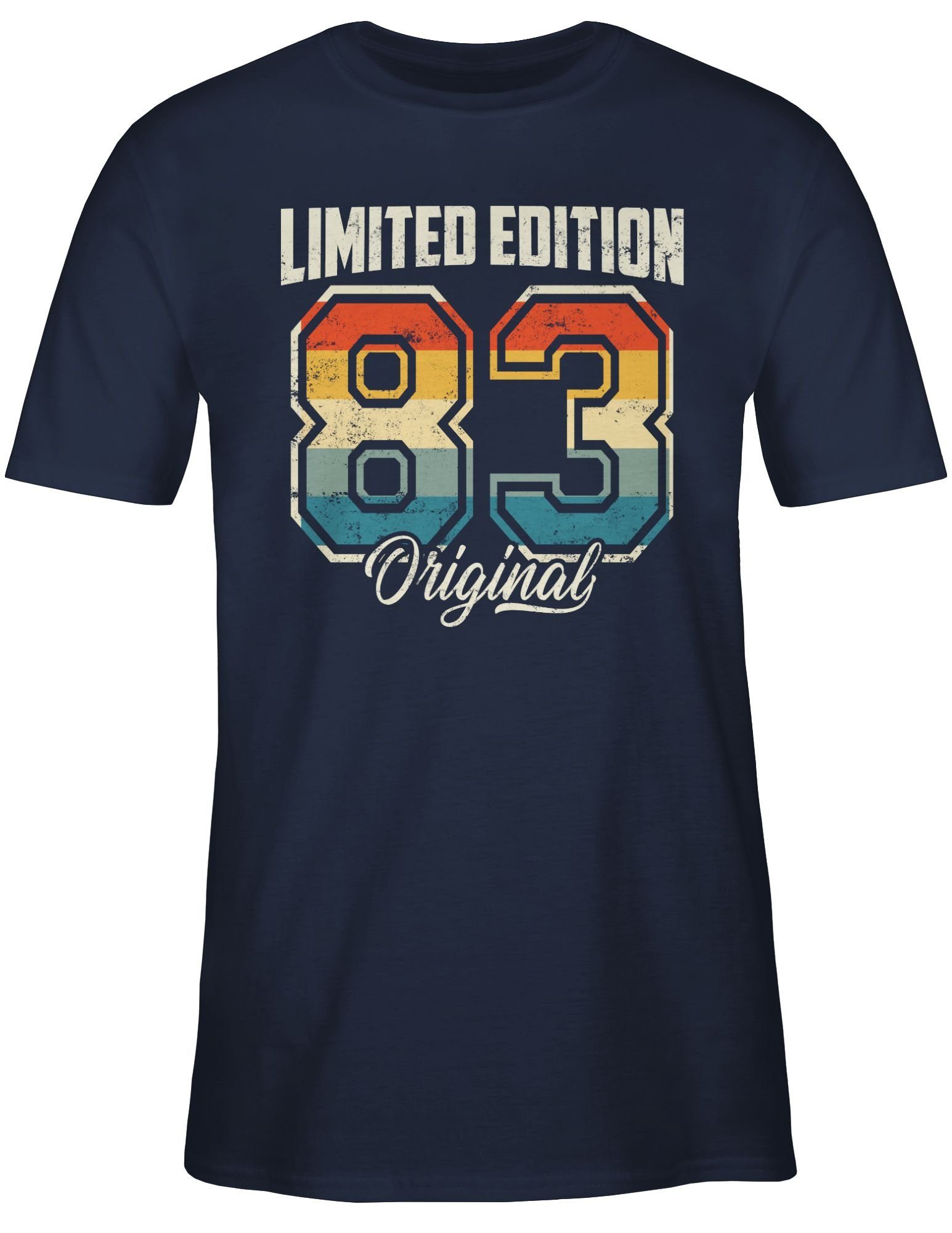 40. T-Shirt Original Blau 1983 Limited Vierzigster Edition Geburtstag Navy Shirtracer 02
