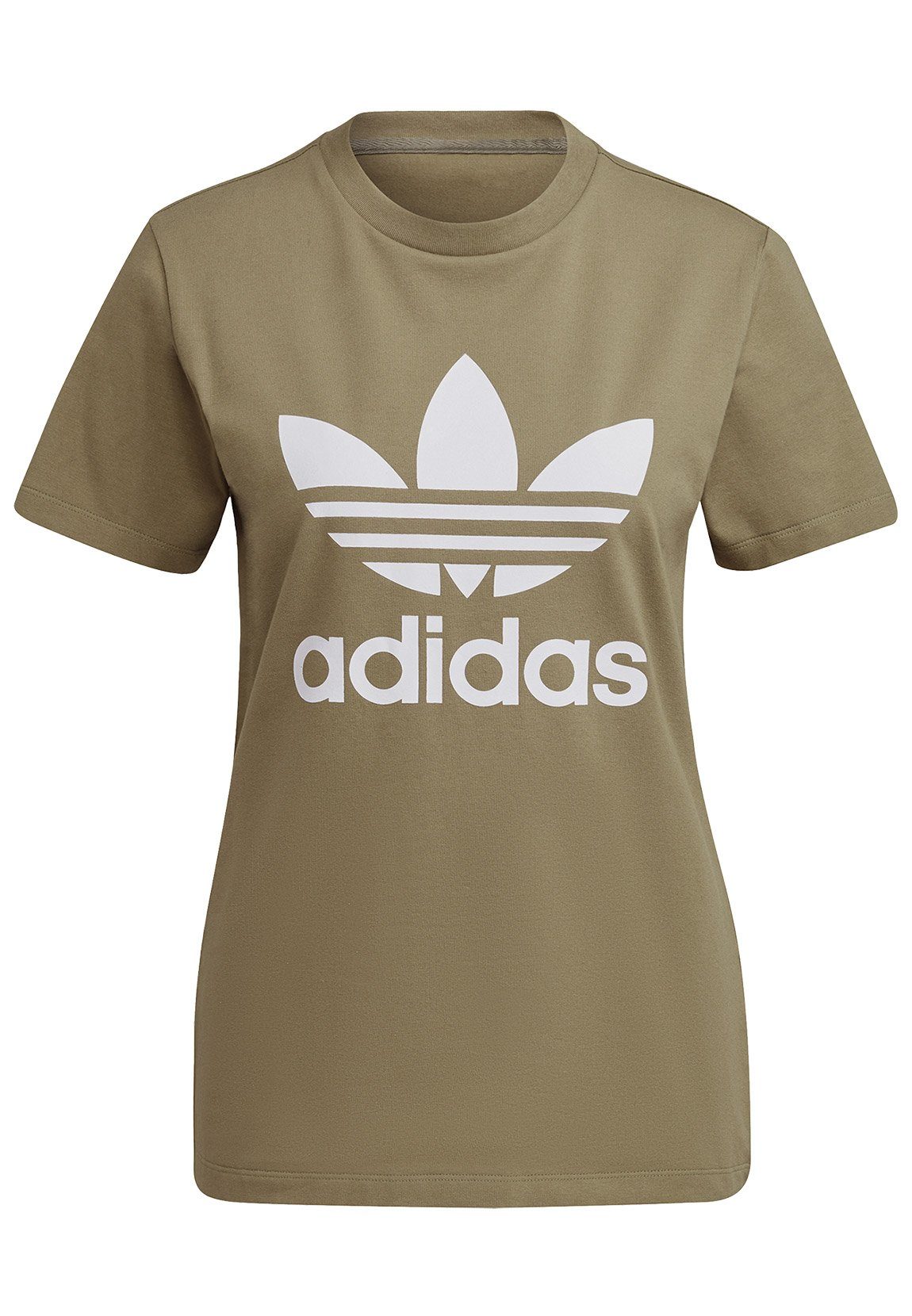 adidas Originals T-Shirt Adidas Originals T-Shirt Damen TREFOIL TEE HD9809  Khaki