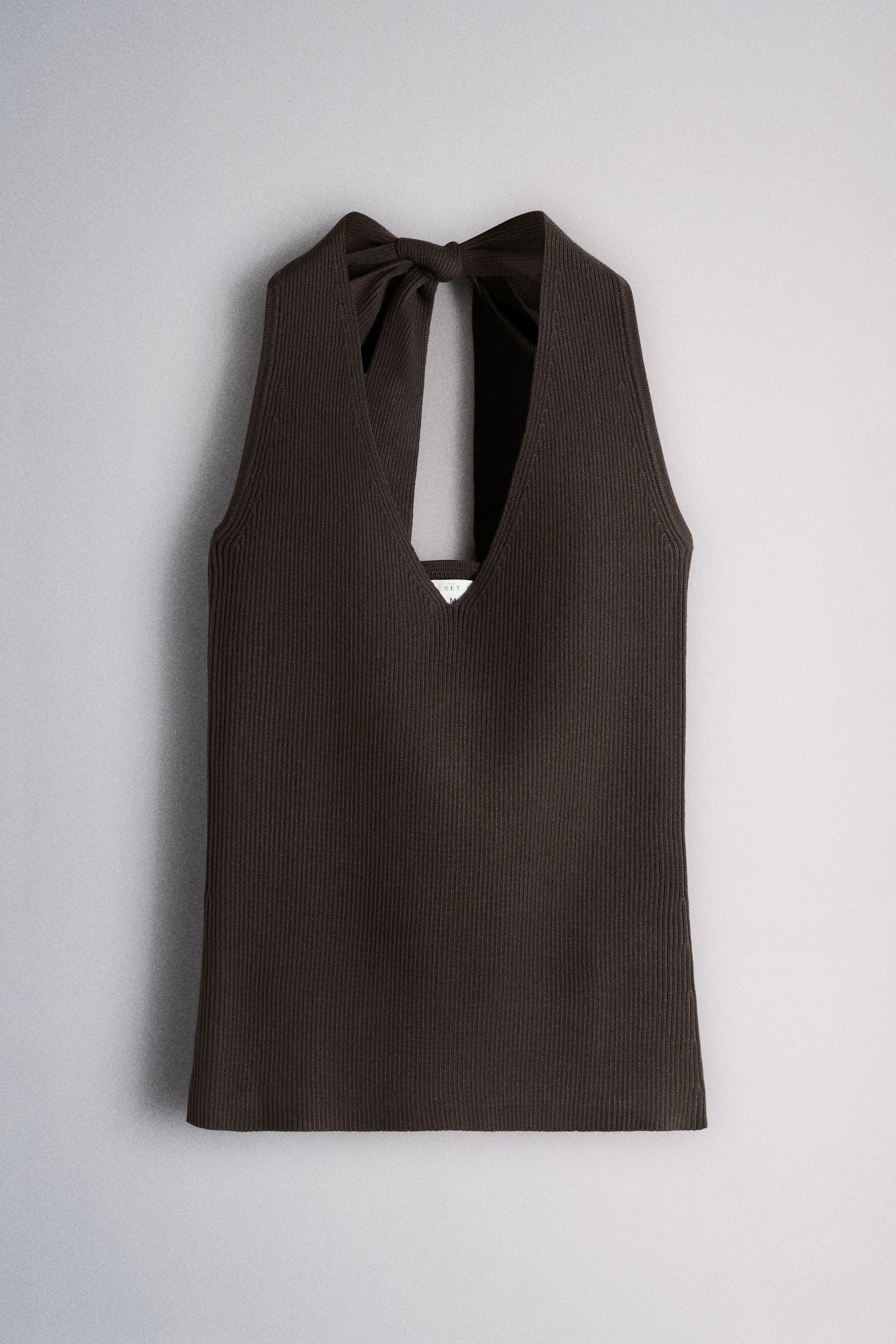 The Set Neckholdertop The Set Feinstrick-Neckholder-Oberteile, 2er-Pack (2-tlg)