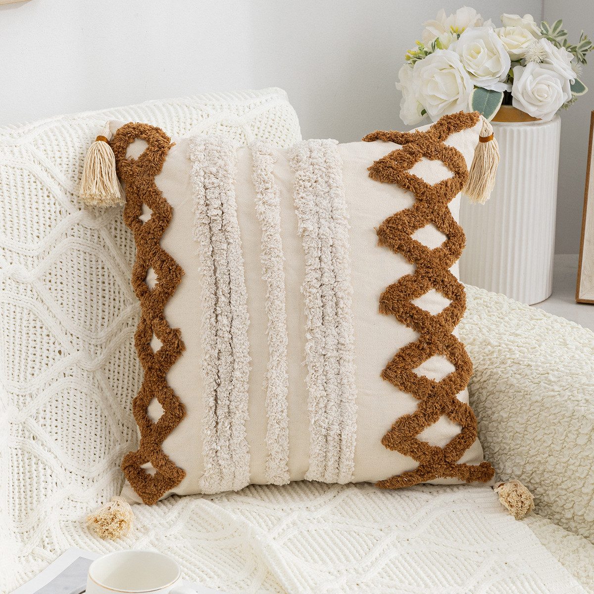 BYSURE Kissenbezug F13WH00115, (2 Stück), Boho günstig online kaufen