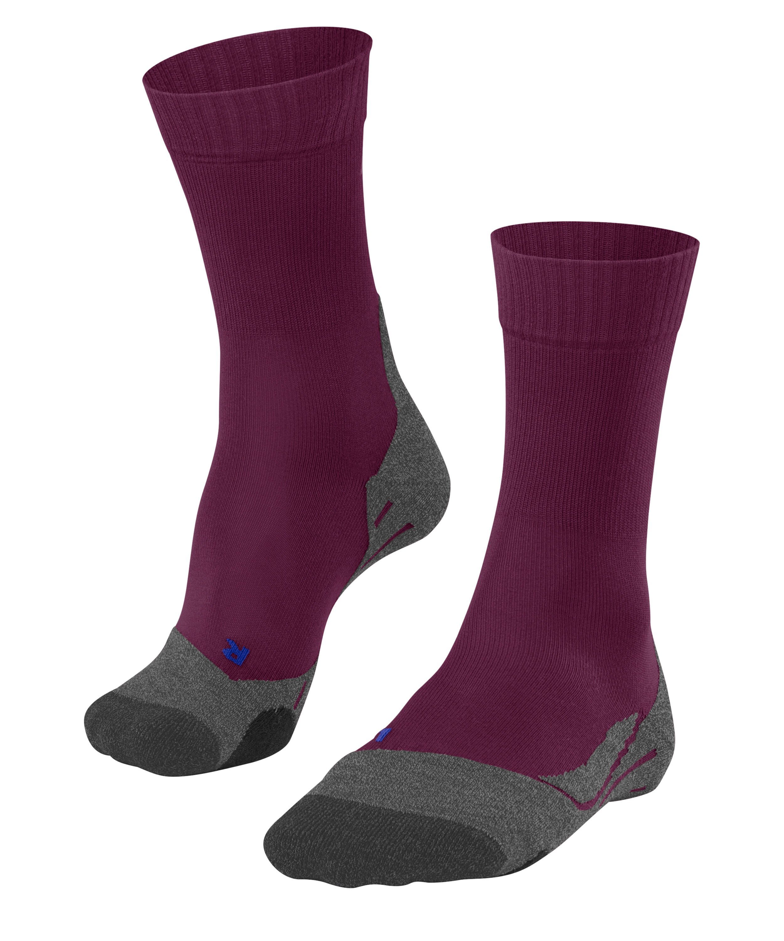 FALKE Wandersocken TK2 Explore Cool (1-Paar) Hoher Komfort im Mittelgebirge dark mauve (8213)