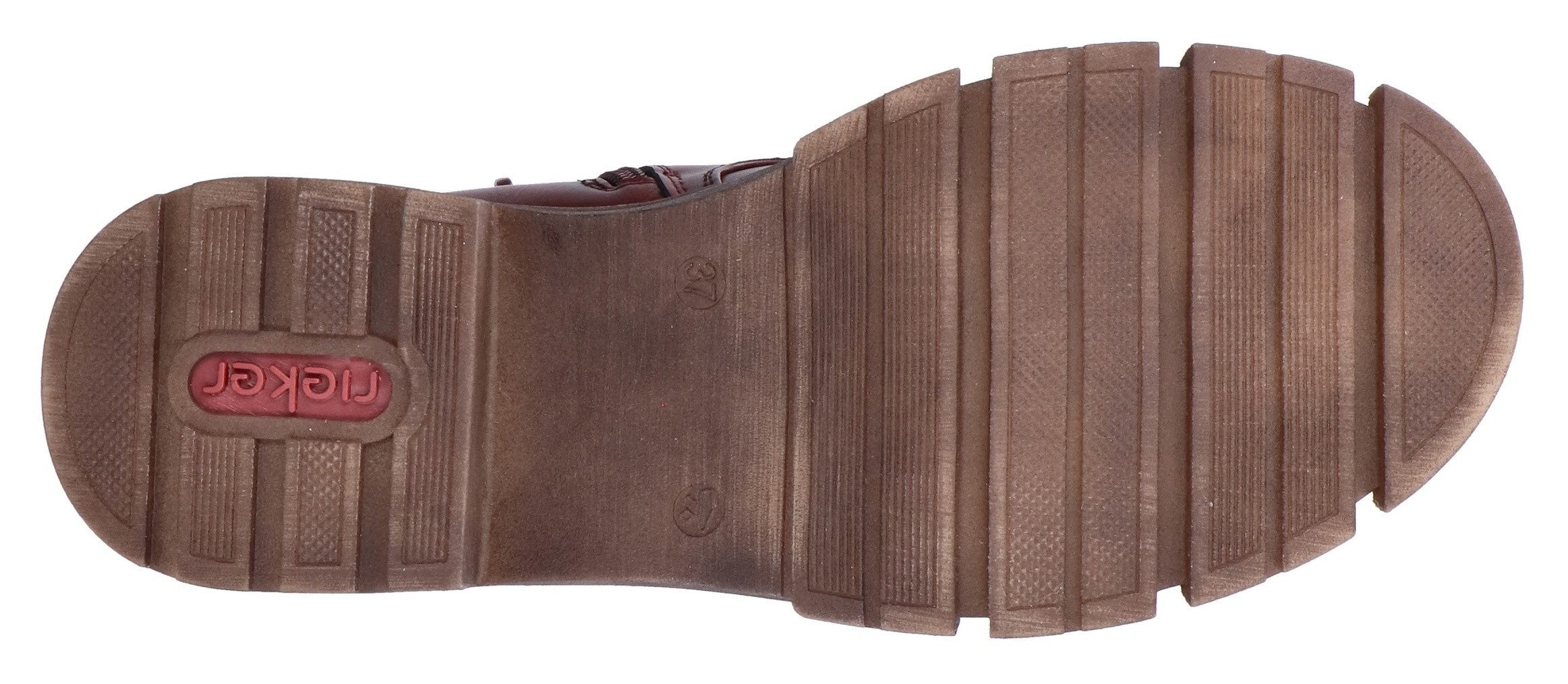 Rieker Schnürboots Schnürstiefelette, Herbstboots, Profilsohle, Blockabsatz, mit Stretch