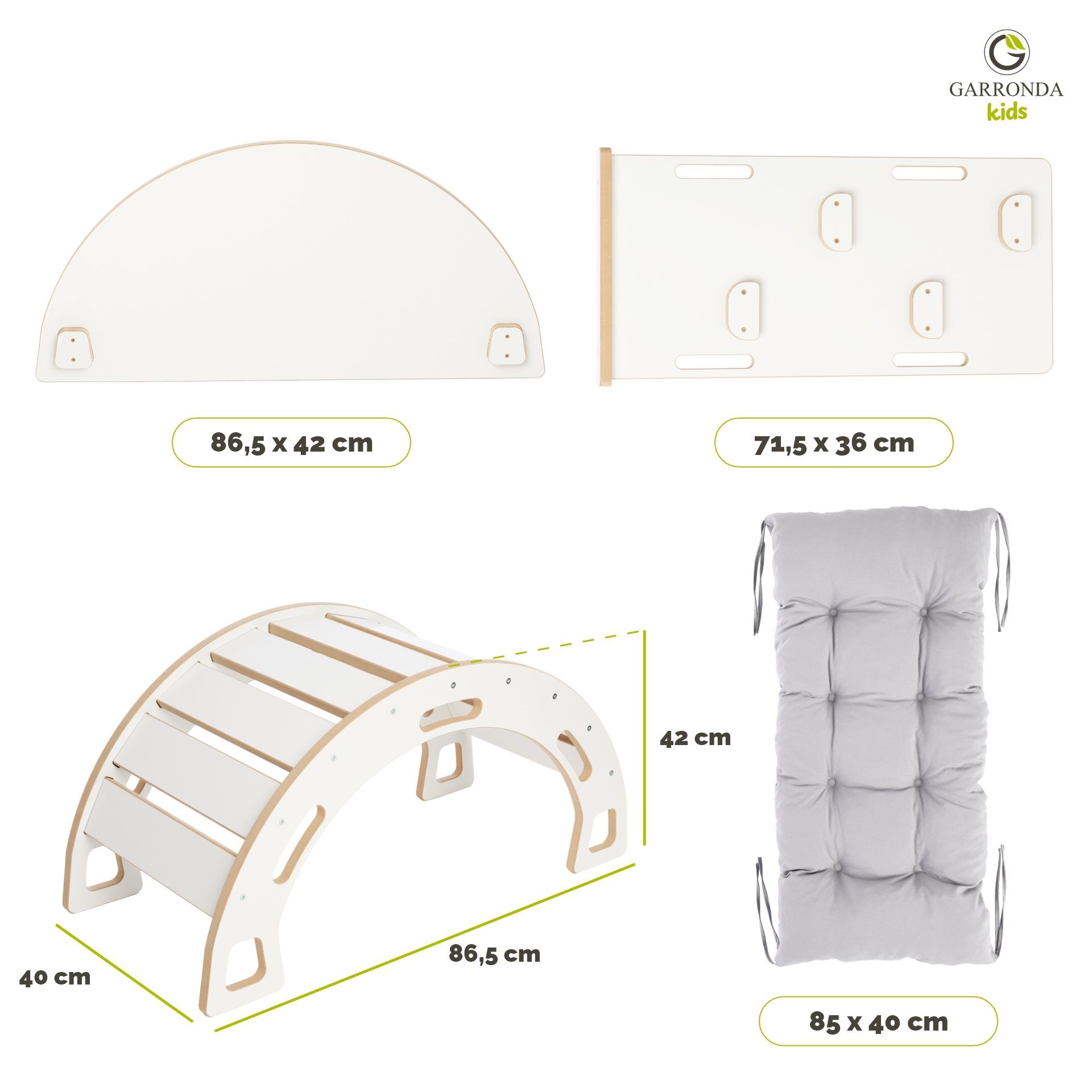 Garronda Klettergerüst Kletterbogen mit Rutsche Tischplatte günstig online kaufen