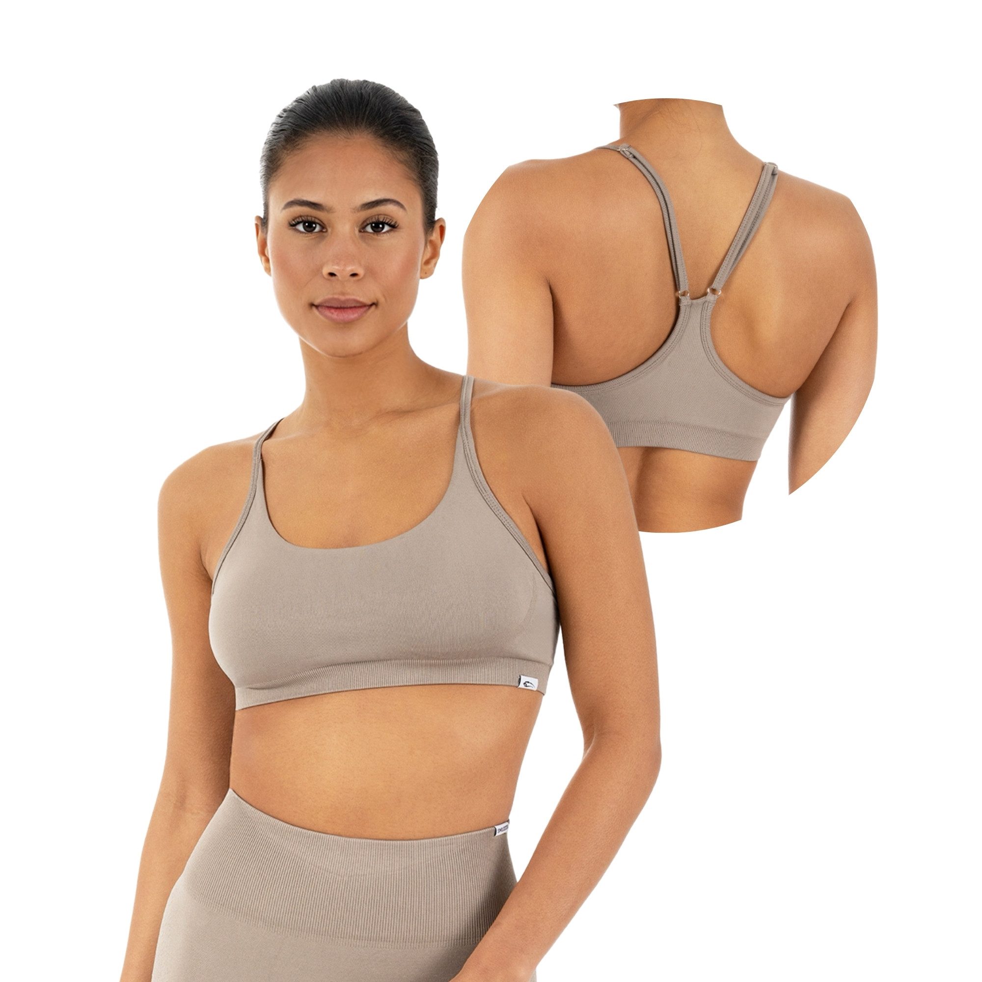 Smilodox Sport-BH Timea, Bustier Damen, Shaped Fit, Fitness Bra, Gym & Freizeit Racerback, Rippbund, elastisch, weiches Material, Stretch