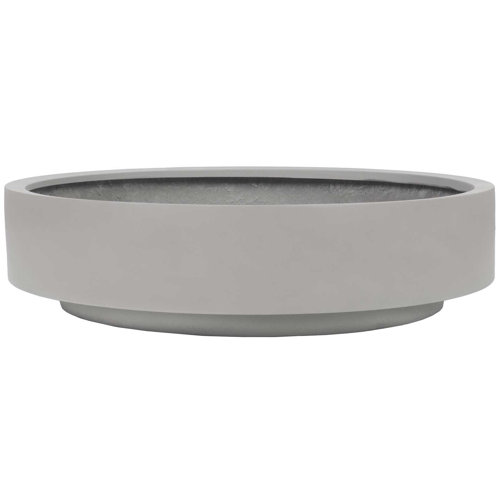 VIVANNO Pflanzschale Fiberglas ESCADA LOW Schale - Betongrau Beton-Design (1 St), 70x17 cm