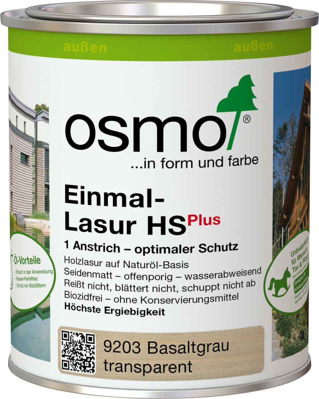 Osmo Lasur Osmo Einmal-Lasur HS Plus 750 ml basaltgrau