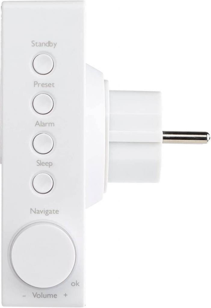 VR-Radio IRS-310 Internet Steckdosenradio mit WLAN & Bluetooth 5 Internet-Radio (Internetradio, Datum und Uhrzeit, Weckfunktion mit 2 Weckzeiten, Schlummer-Funktion)