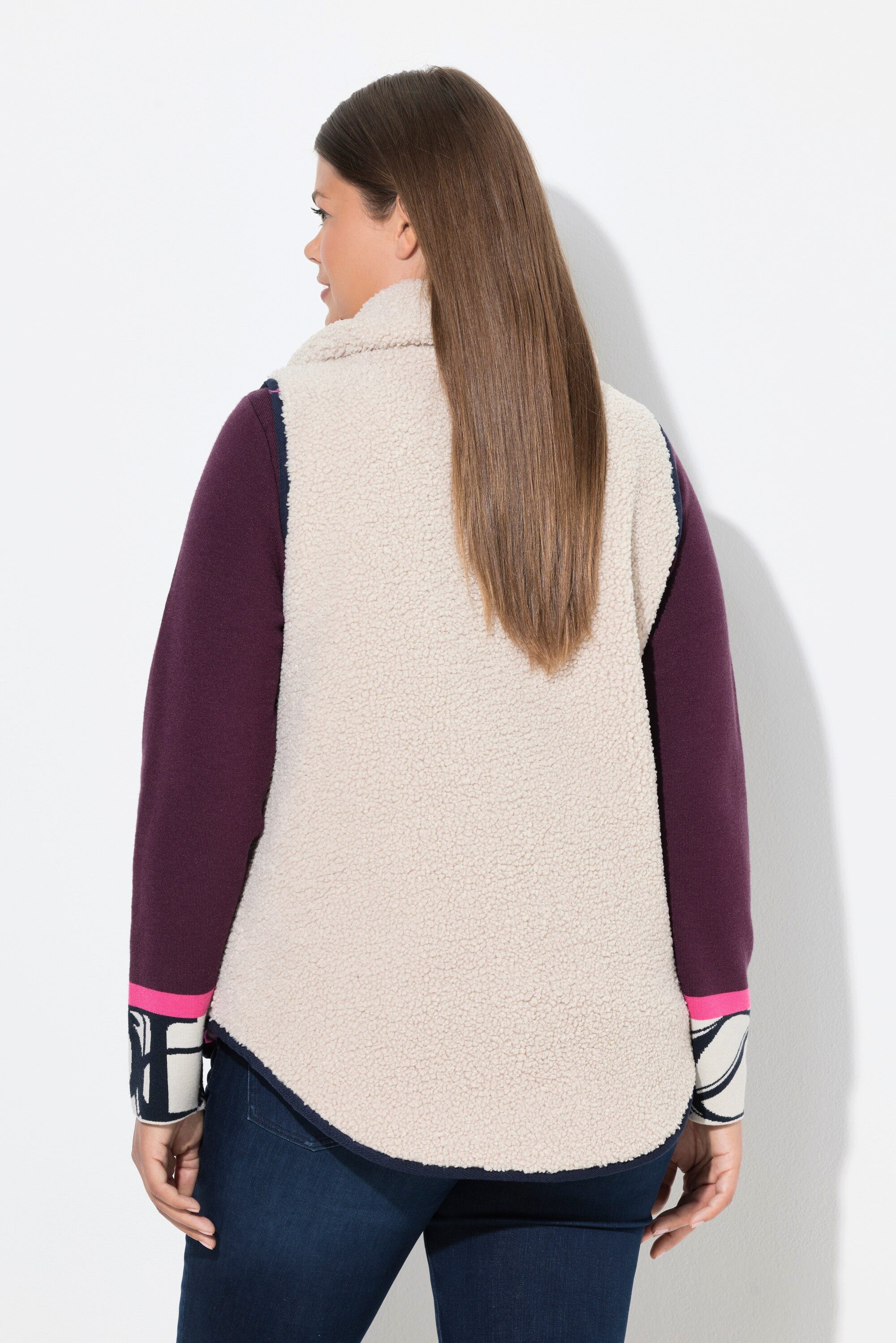 Laurasøn Steppweste Teddyweste Stehkragen Zipper