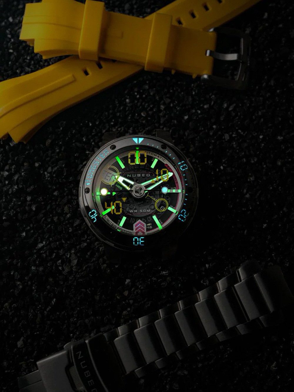 Nubeo Automatikuhr Nubeo NB-6090-11 Herrenuhr Mariner 9 Automatik Limited Edition 50mm 5A Nubeo NB-6090-11 Herrenuhr Mariner 9 Automatik Limited Edition 50mm 5ATM