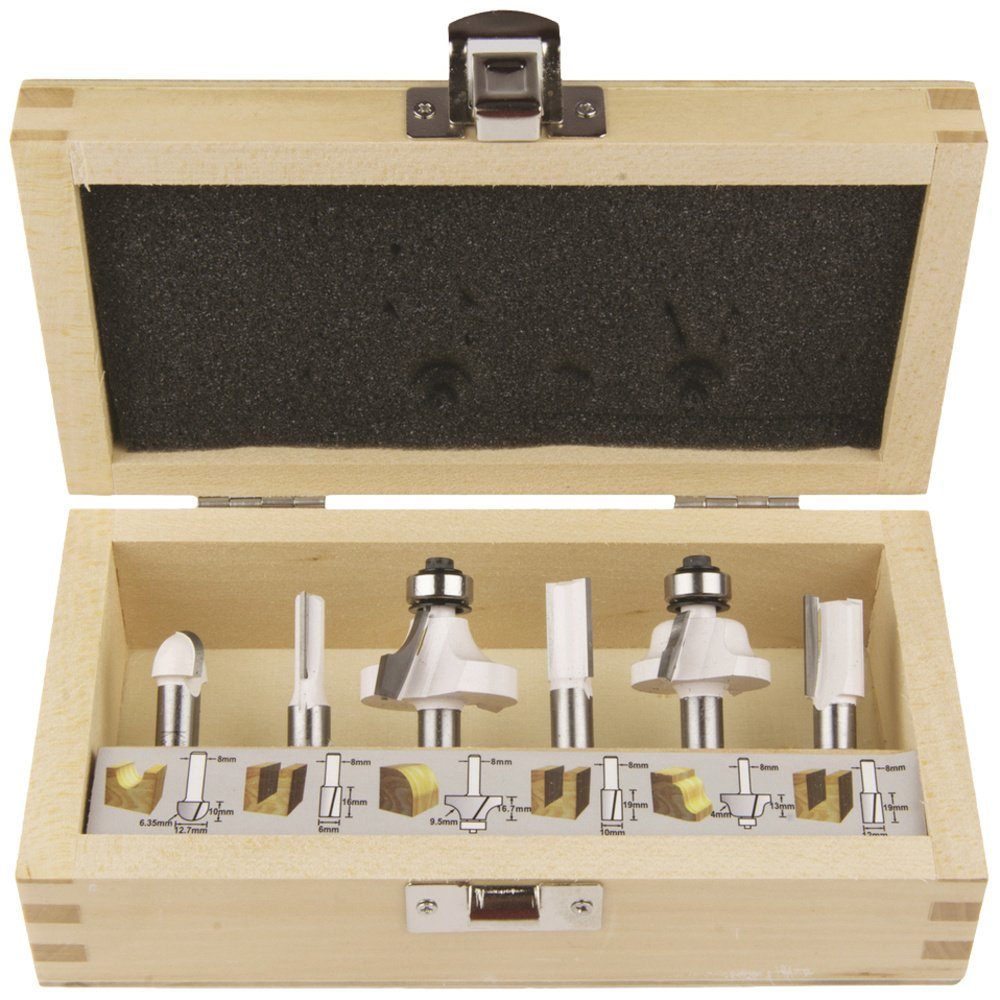 Makita Fräse Makita D-53540 Frässet Schaftdurchmesser 8 mm 6teilig