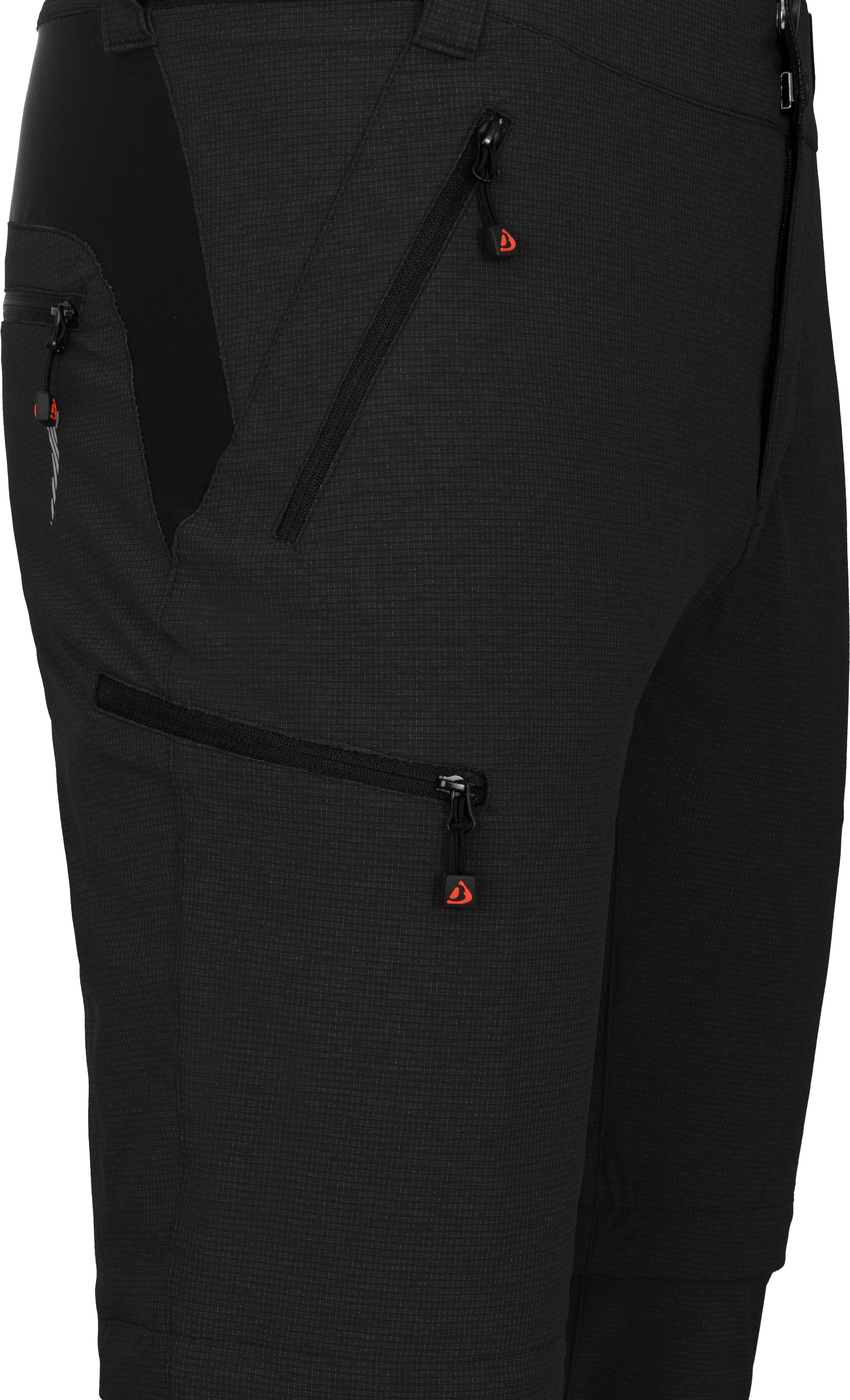 Bergson Outdoorhose PATTI Zipp-OFF Herren Outdoorhose & Radhose, robust, elastisch, Normalgrößen, schwarz