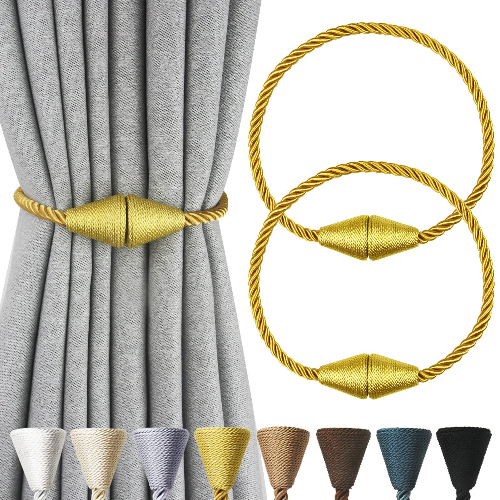 Agger Raffhalter Magnetische Vorhang Raffhalter 2 Stück, Vorhang Raffhalter Schnallen, (2-tlg), Holdbacks Halter Haken Clip für Zuhause Schlafzimmer Büro