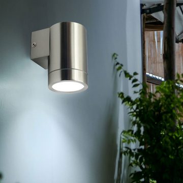 V-TAC Außen-Wandleuchte, Leuchtmittel nicht inklusive, Außen Leuchte Fassaden Wand Lampe Down Strahler Terrassen