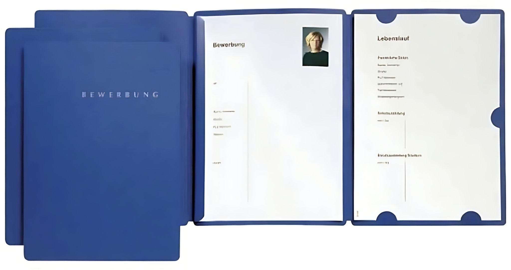 PAGNA Bewerbungsmappe Pagna Bewerbungsset Select Basic blau 3St