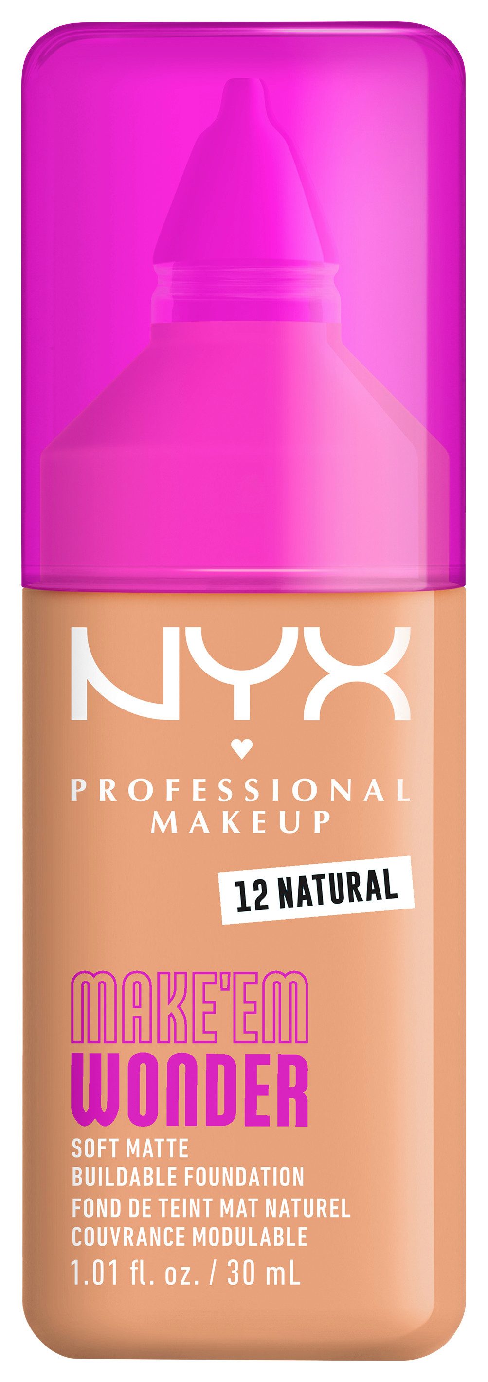 NYX PROFESSIONAL MAKEUP Foundation MAKE 'EM WONDER FOUNDATION, perfekter No-Makeup-Makeup-Look bis zum Full Glam