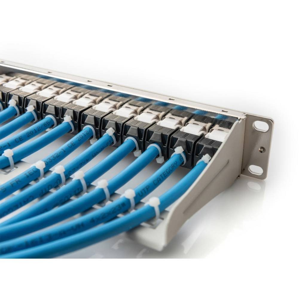 Digitus Netzwerkschrank Modular Patch Panel, 10″, 12-Port, geschirmt, 1HE, Rack DN-91419